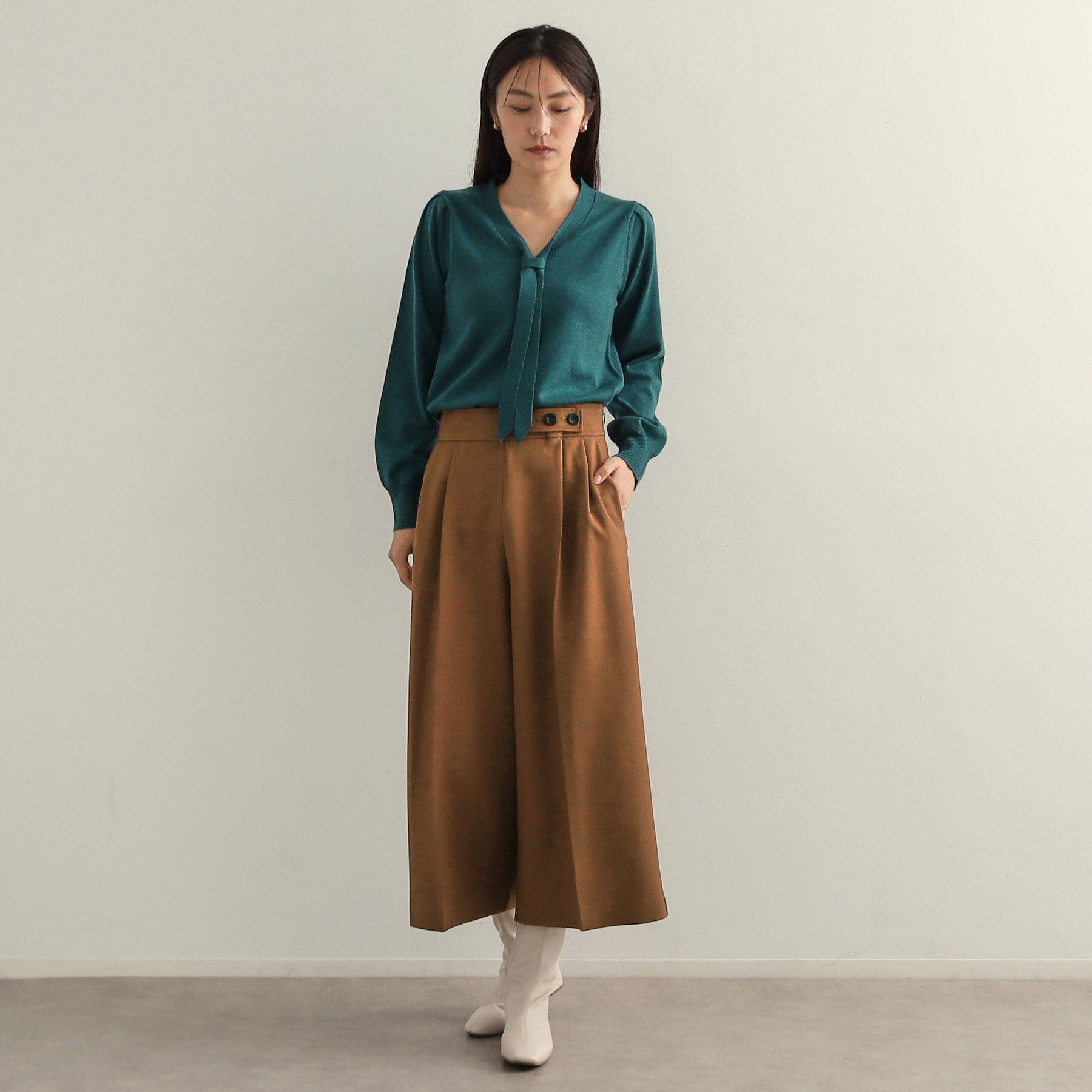 OPAQUE.CLIP「クロップドワイドパンツ【洗濯機洗い可】」|その他|