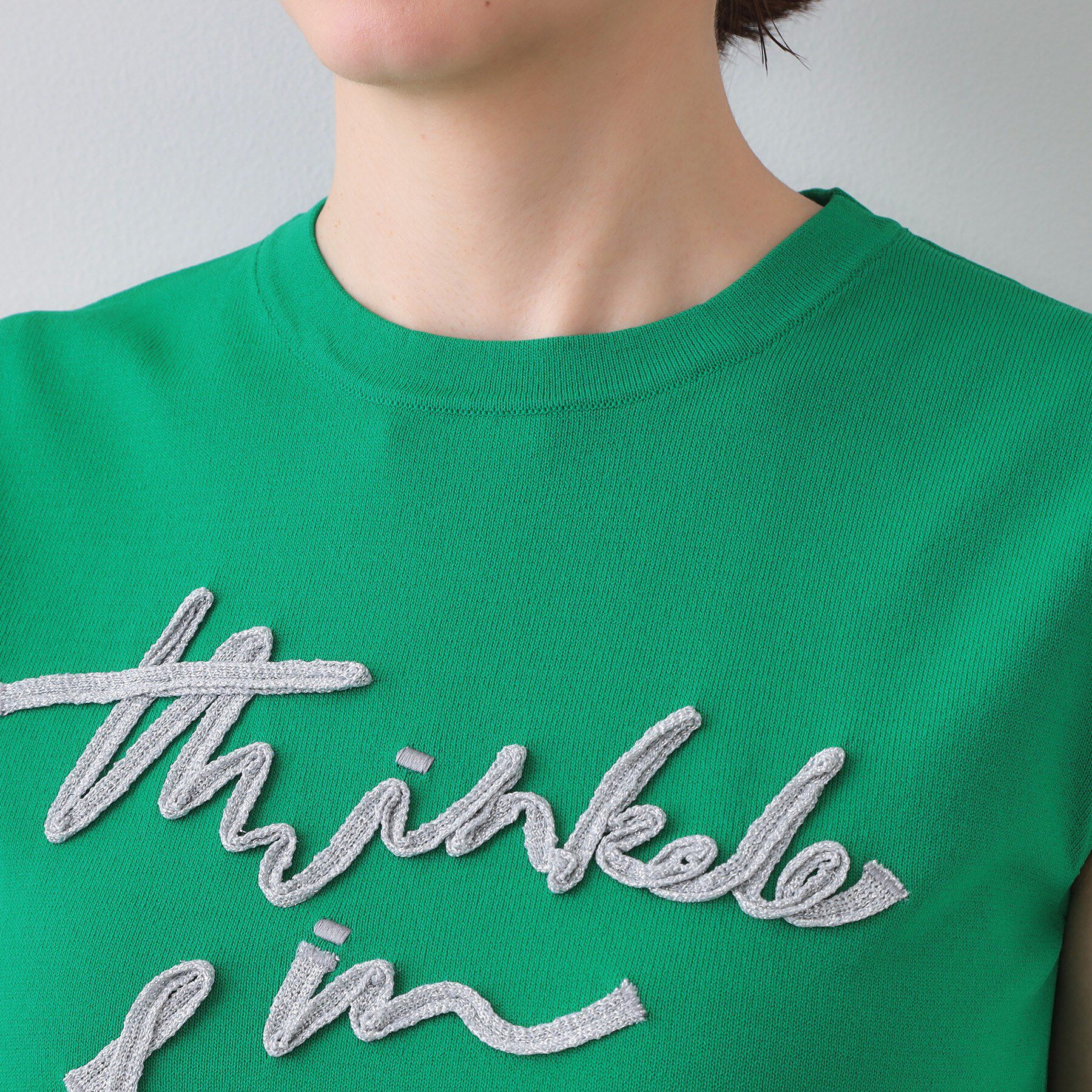 OPAQUE.CLIP「ラメテープロゴニット【洗濯機洗い可/抗ピル】」|ニット・セーター|