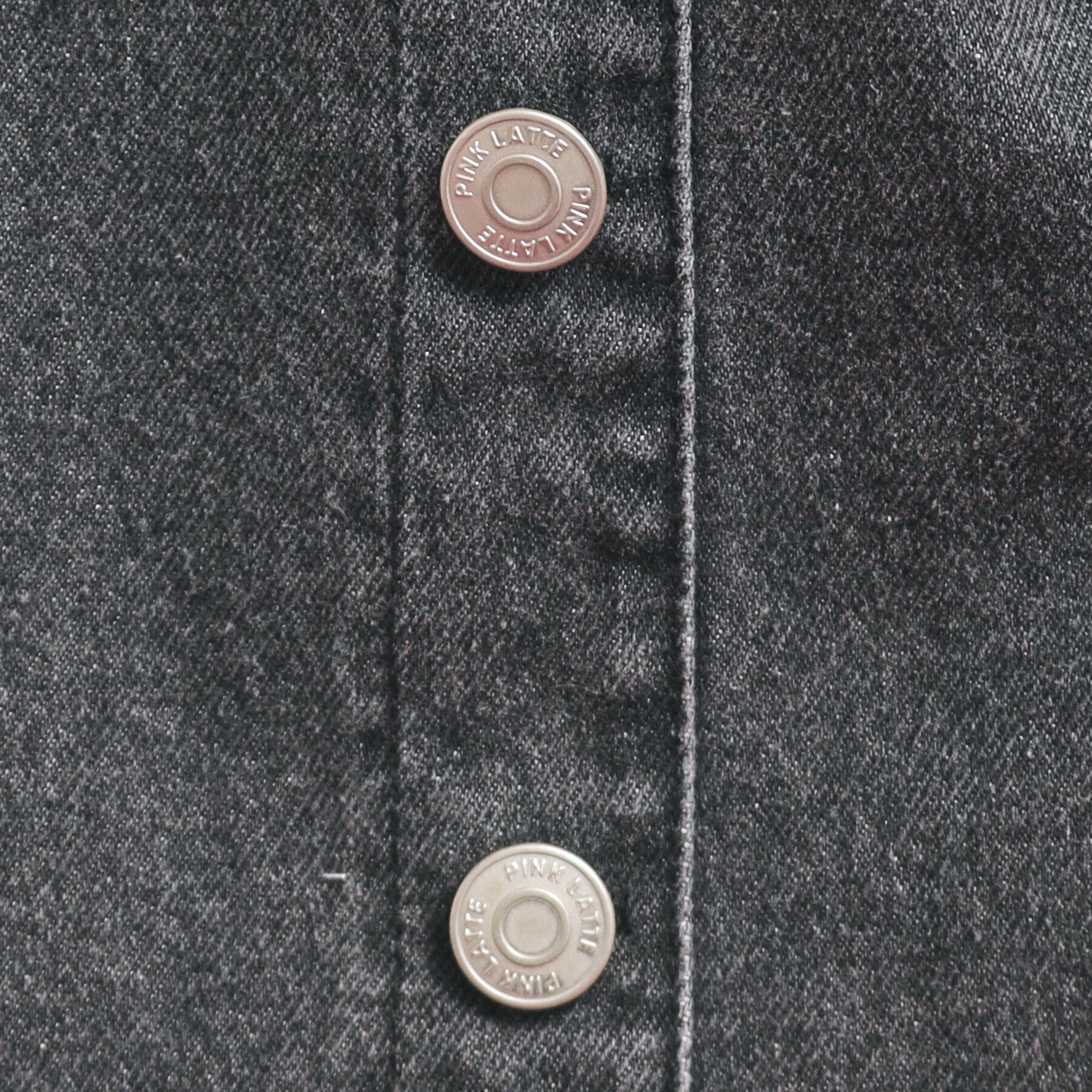 PINK-latte「フロントボタン台形デニムスカート」|スカート|