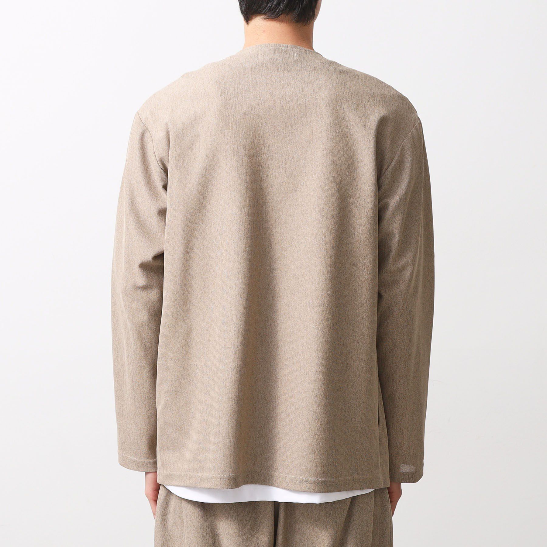 THE SHOP TK「シャリルジャージカーディガン 洗濯機OK/吸水速乾/イージーケア/セットアップ可」|カーディガン|