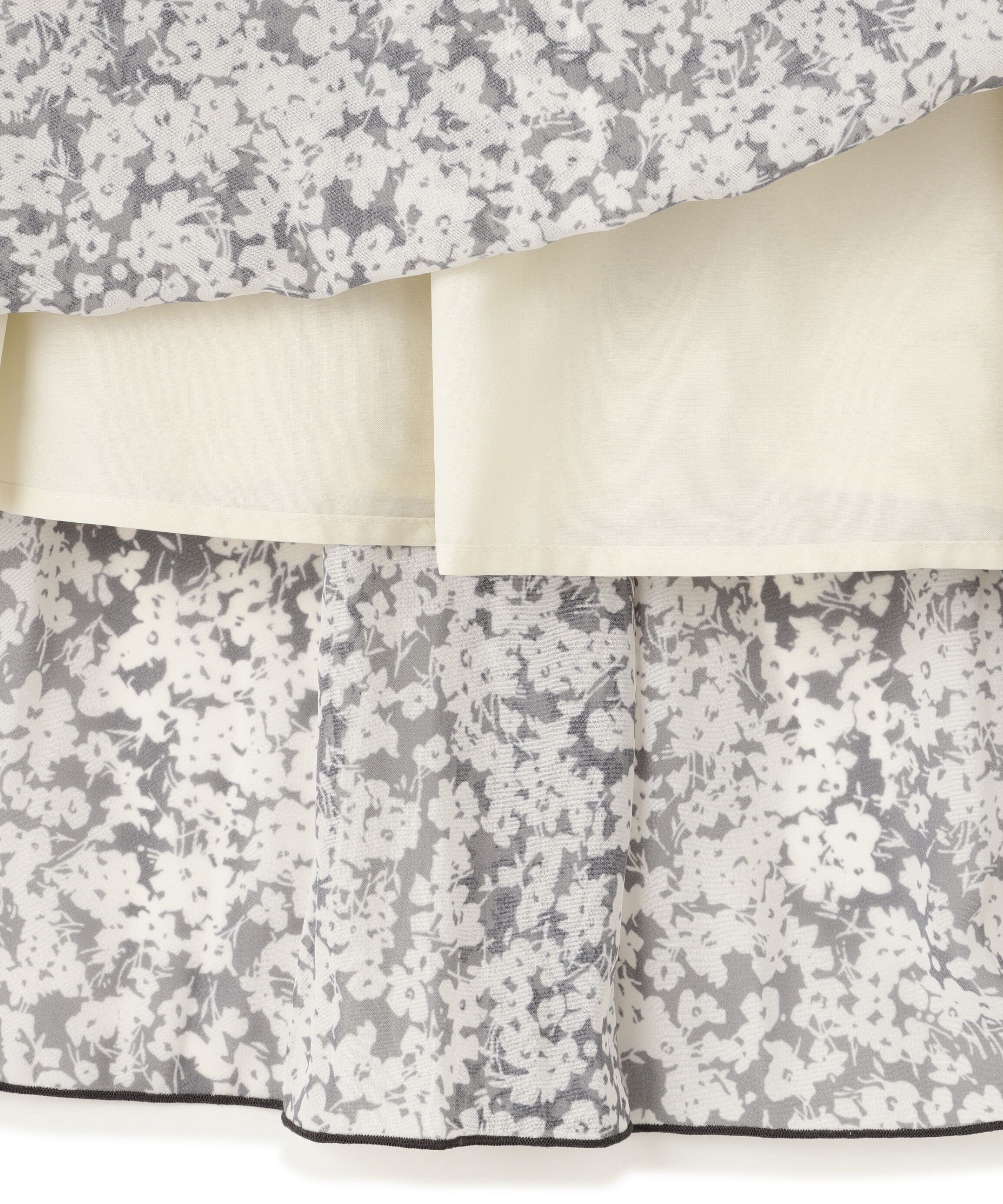  「フリルシャーリングプリントワンピース」|ワンピース|