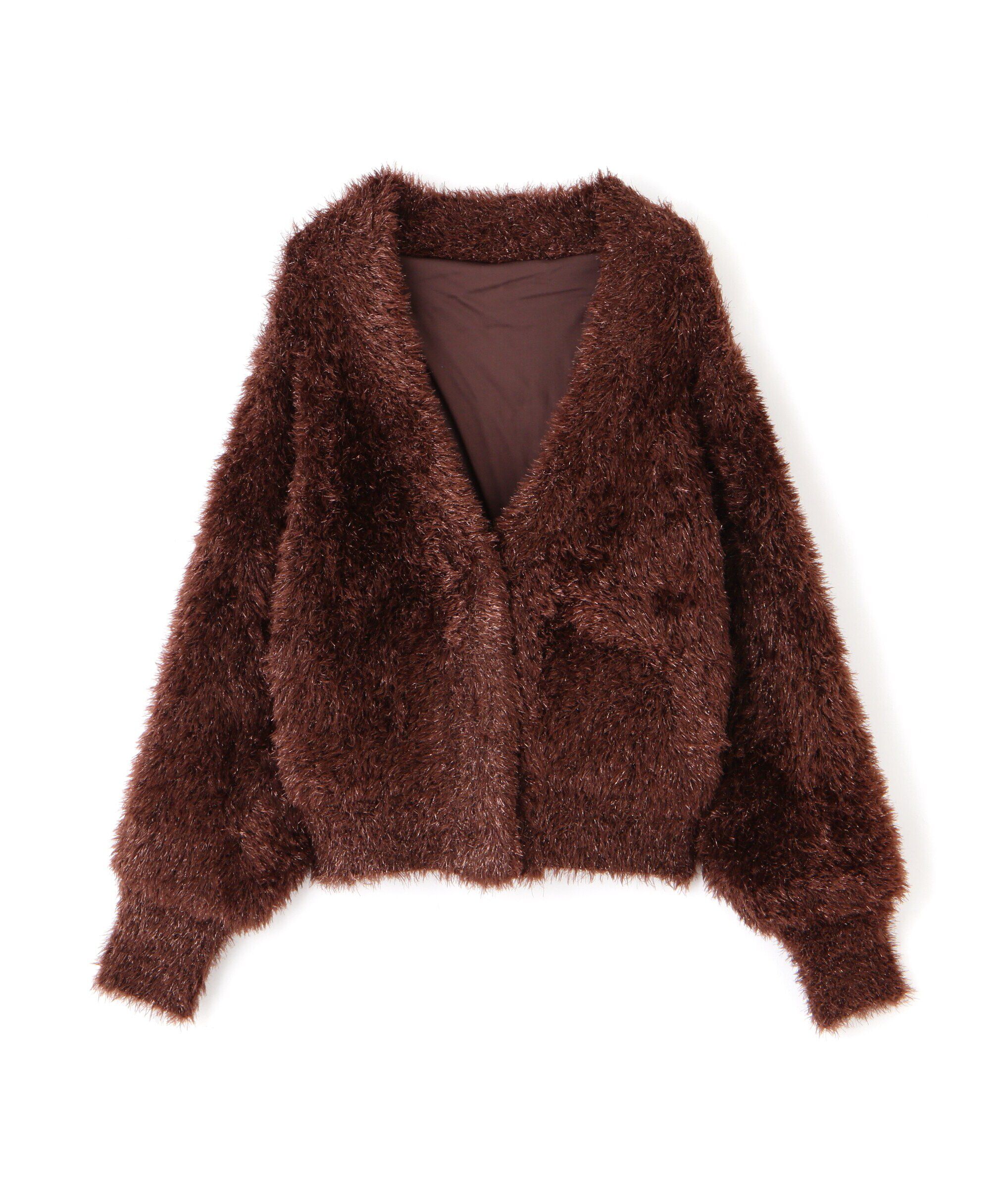  「ラメシャギーニットブルゾン」|ニット・セーター|