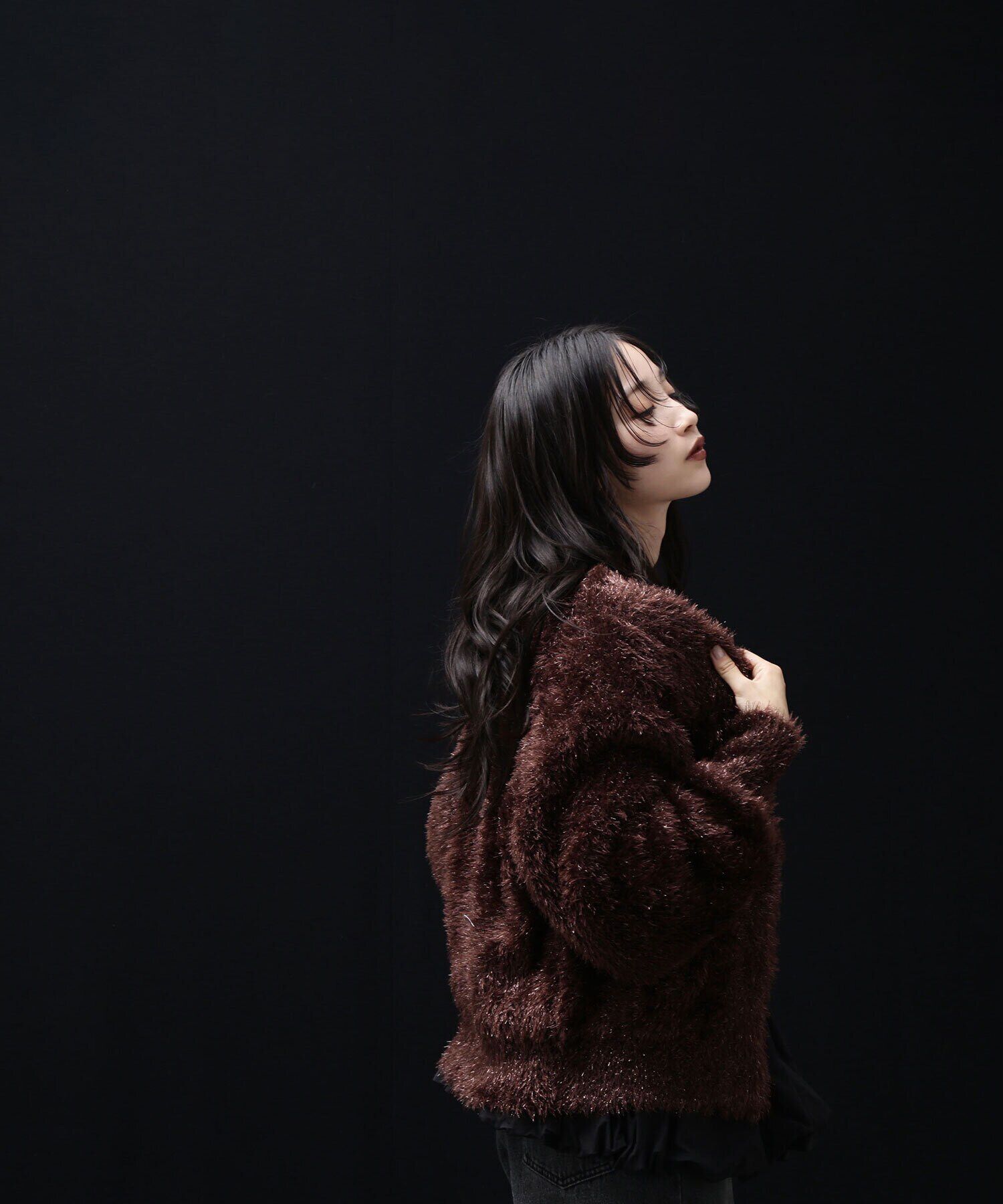  「ラメシャギーニットブルゾン」|ニット・セーター|