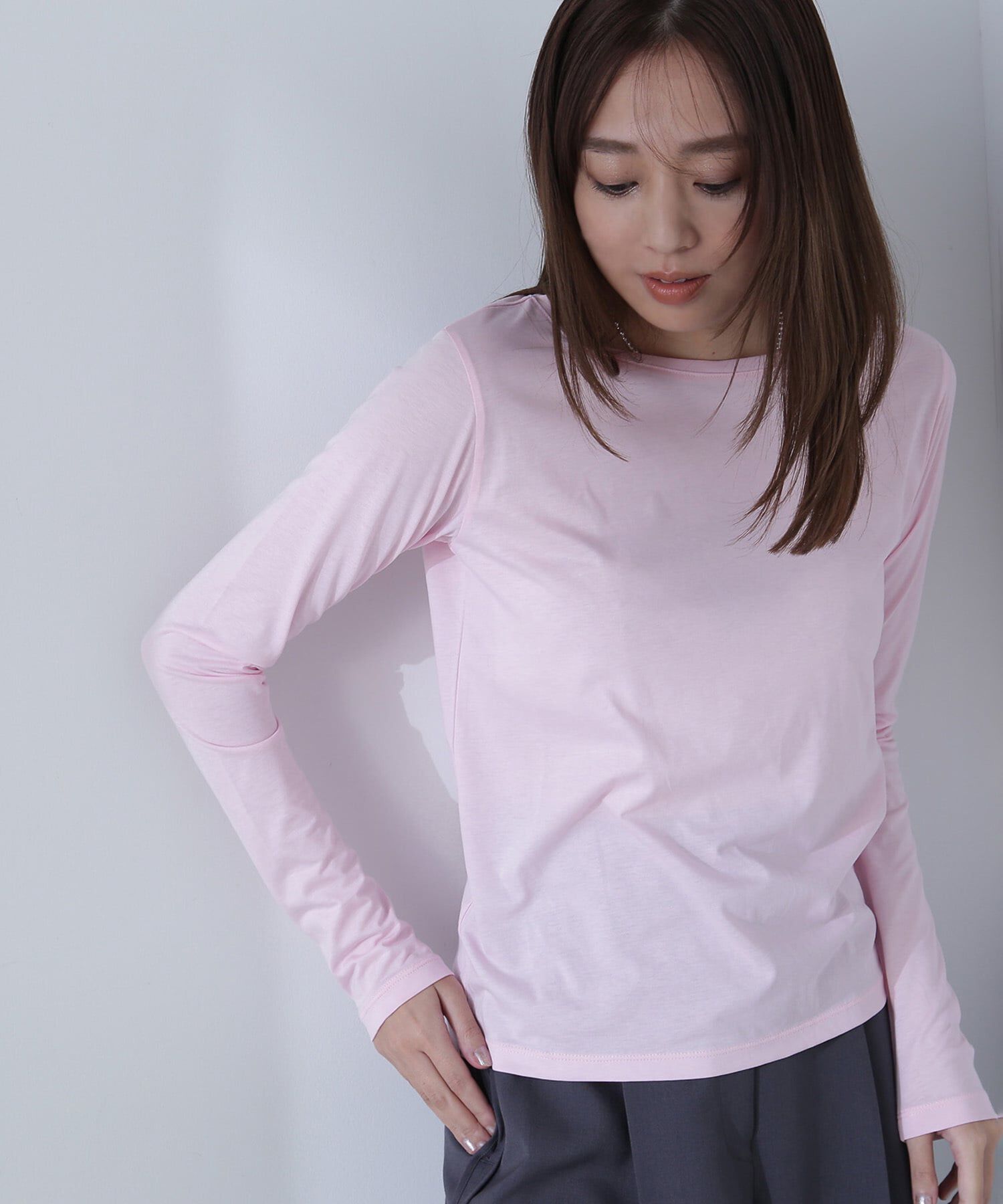  「ボートネックシアーカットソー」|Tシャツ・カットソー|