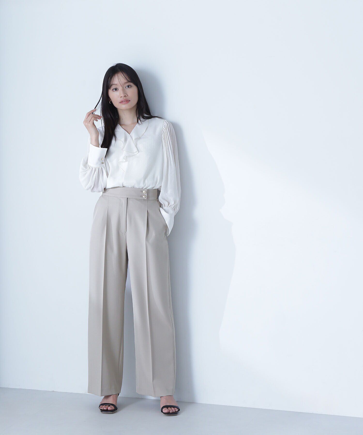  「ラッフルフリル楊柳ブラウス」|シャツ・ブラウス|