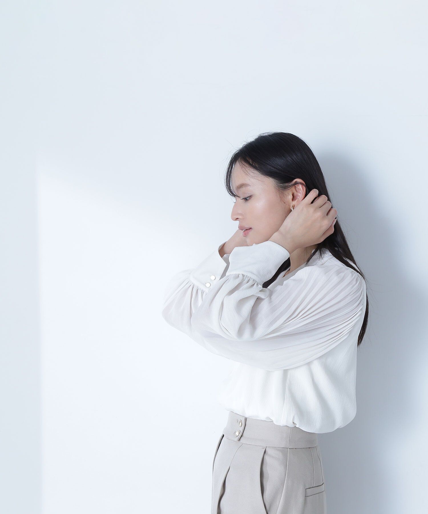  「ラッフルフリル楊柳ブラウス」|シャツ・ブラウス|