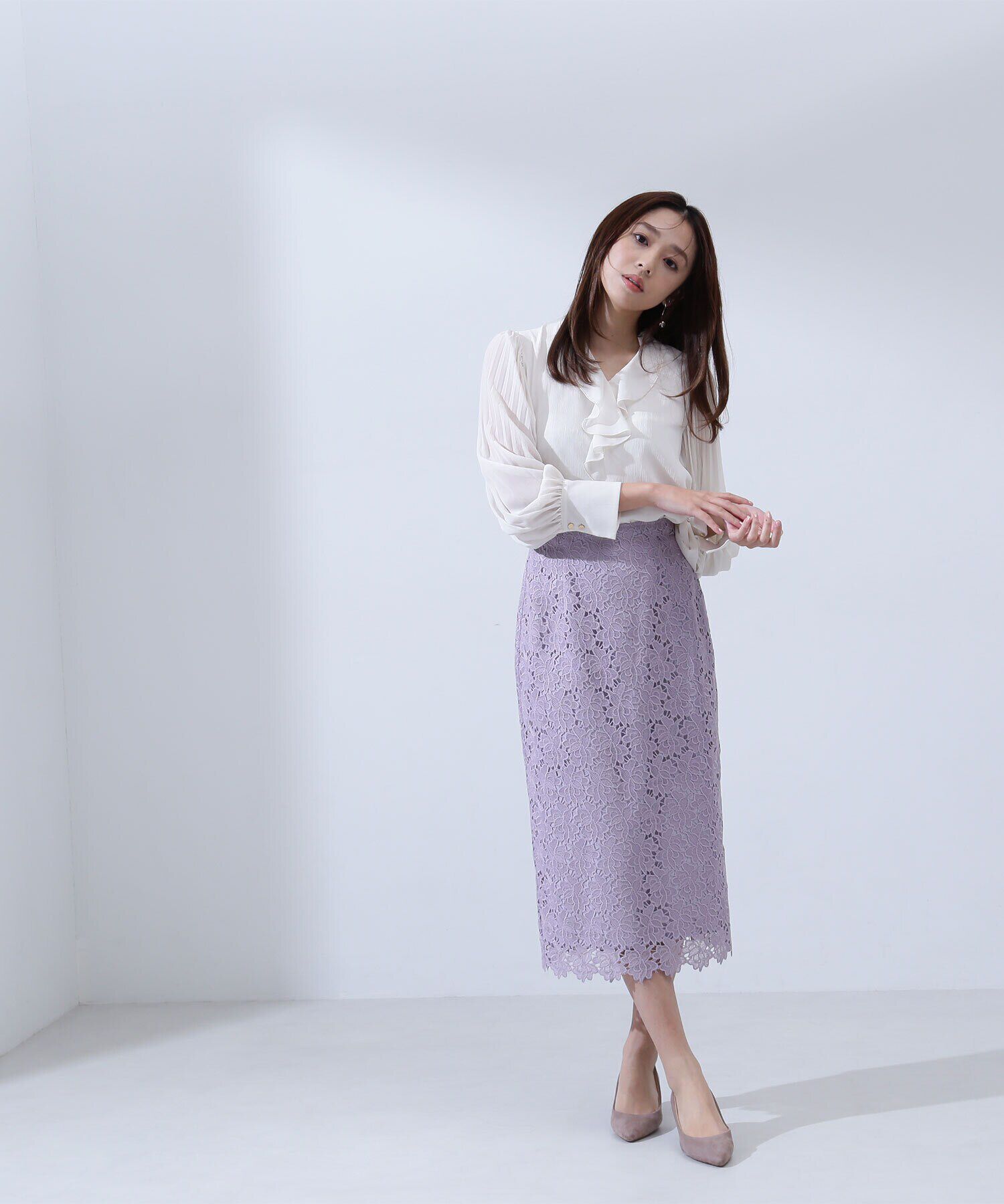  「ラッフルフリル楊柳ブラウス」|シャツ・ブラウス|