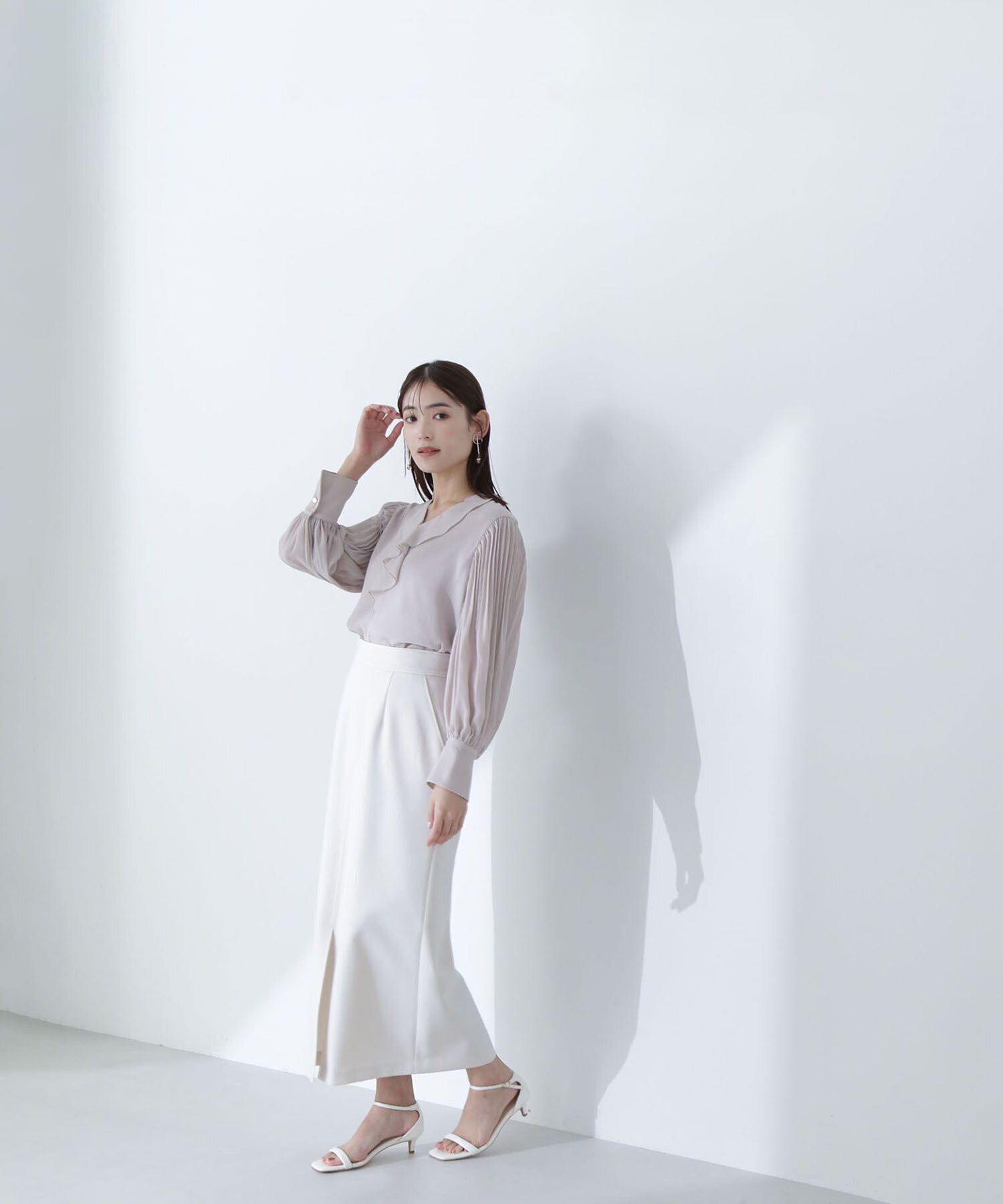  「ラッフルフリル楊柳ブラウス」|シャツ・ブラウス|