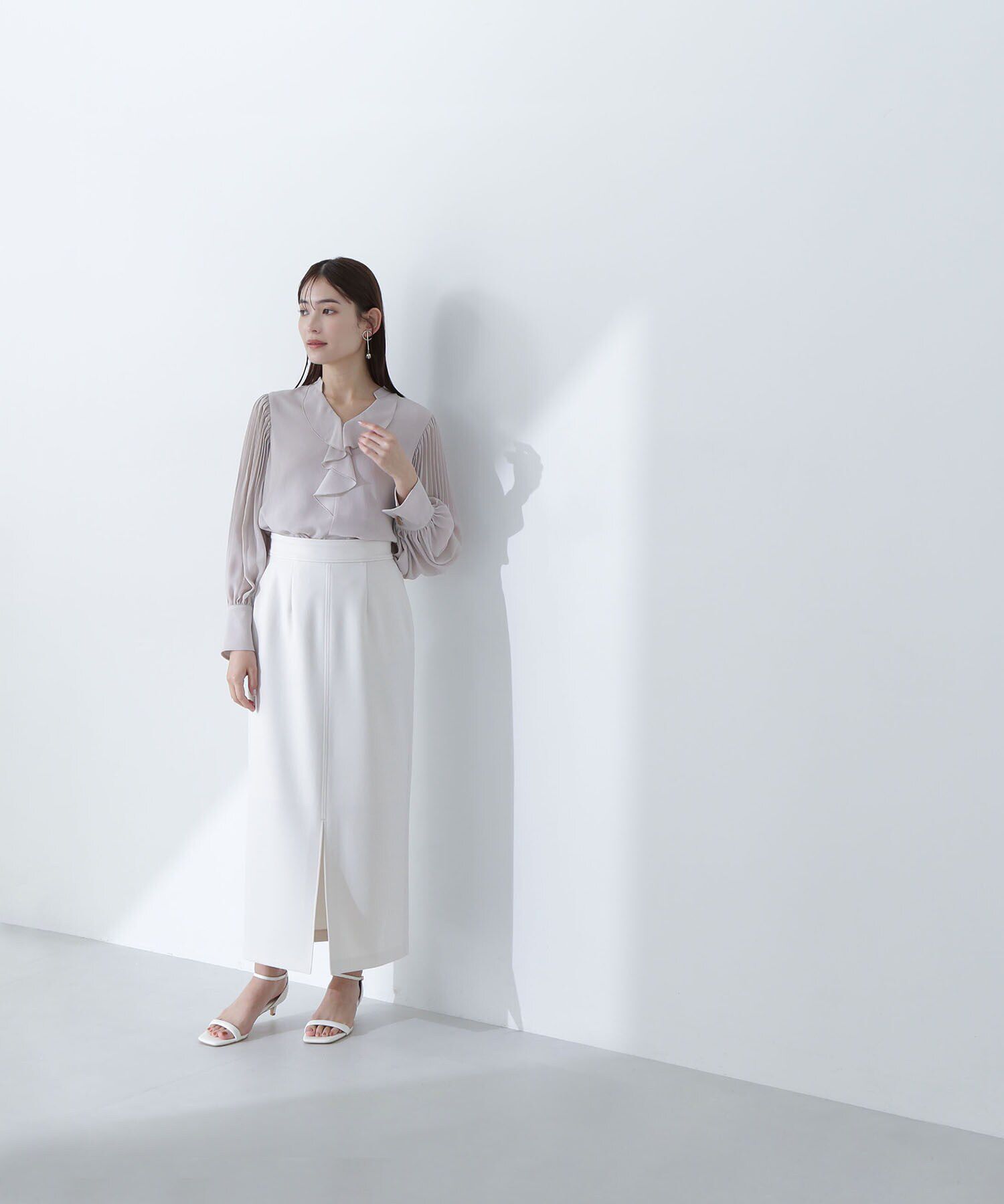  「ラッフルフリル楊柳ブラウス」|シャツ・ブラウス|