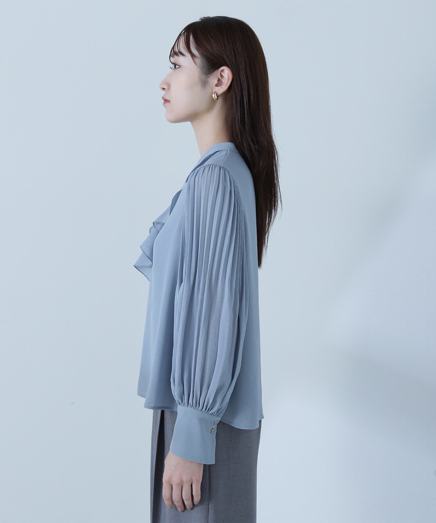  「ラッフルフリル楊柳ブラウス」|シャツ・ブラウス|