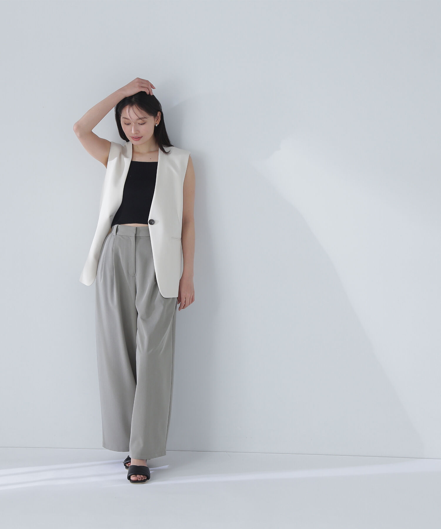  「クロップドニットキャミビスチェ」|ニット・セーター|