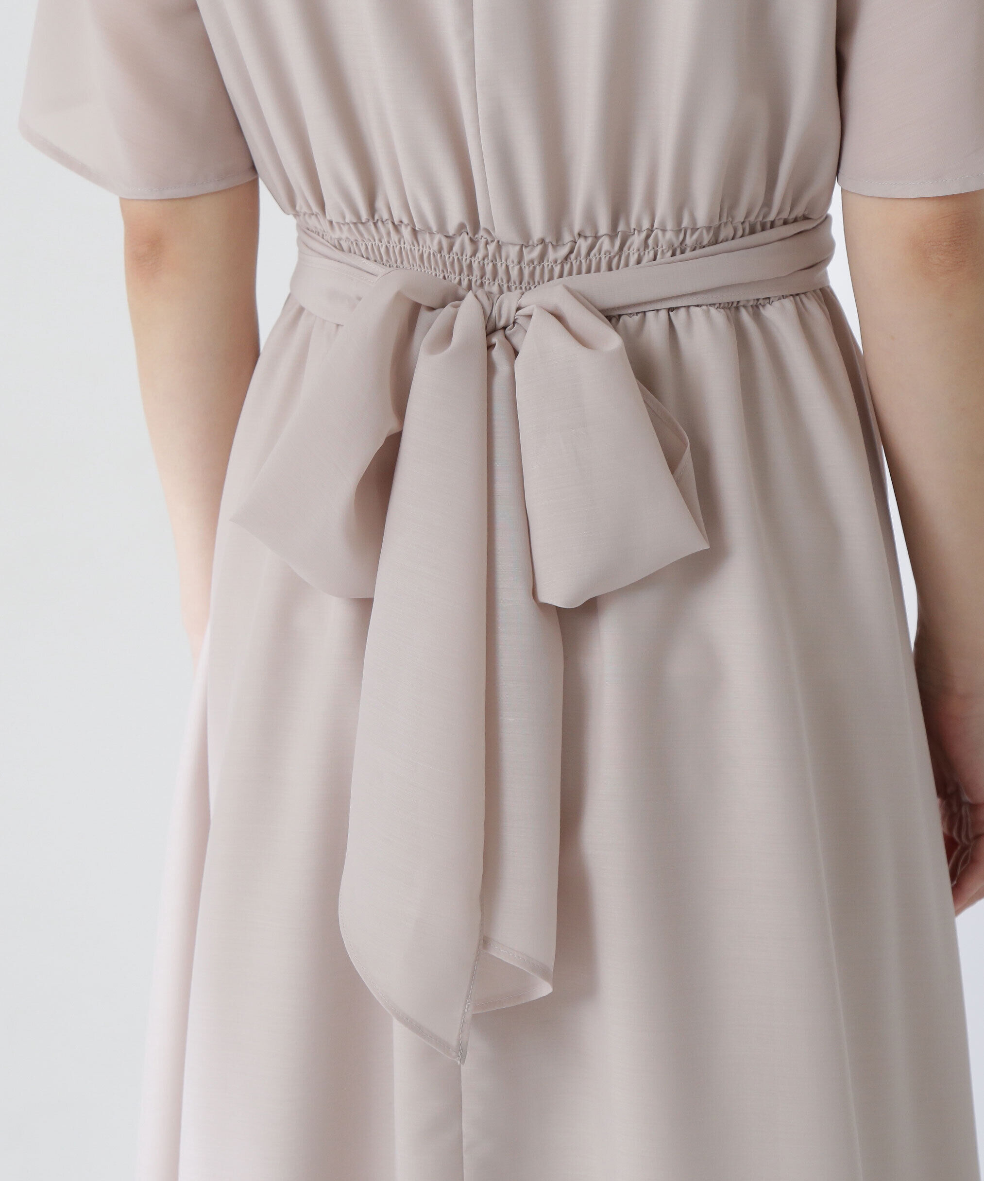  「カシュクールバックリボンワンピース」|ワンピース|