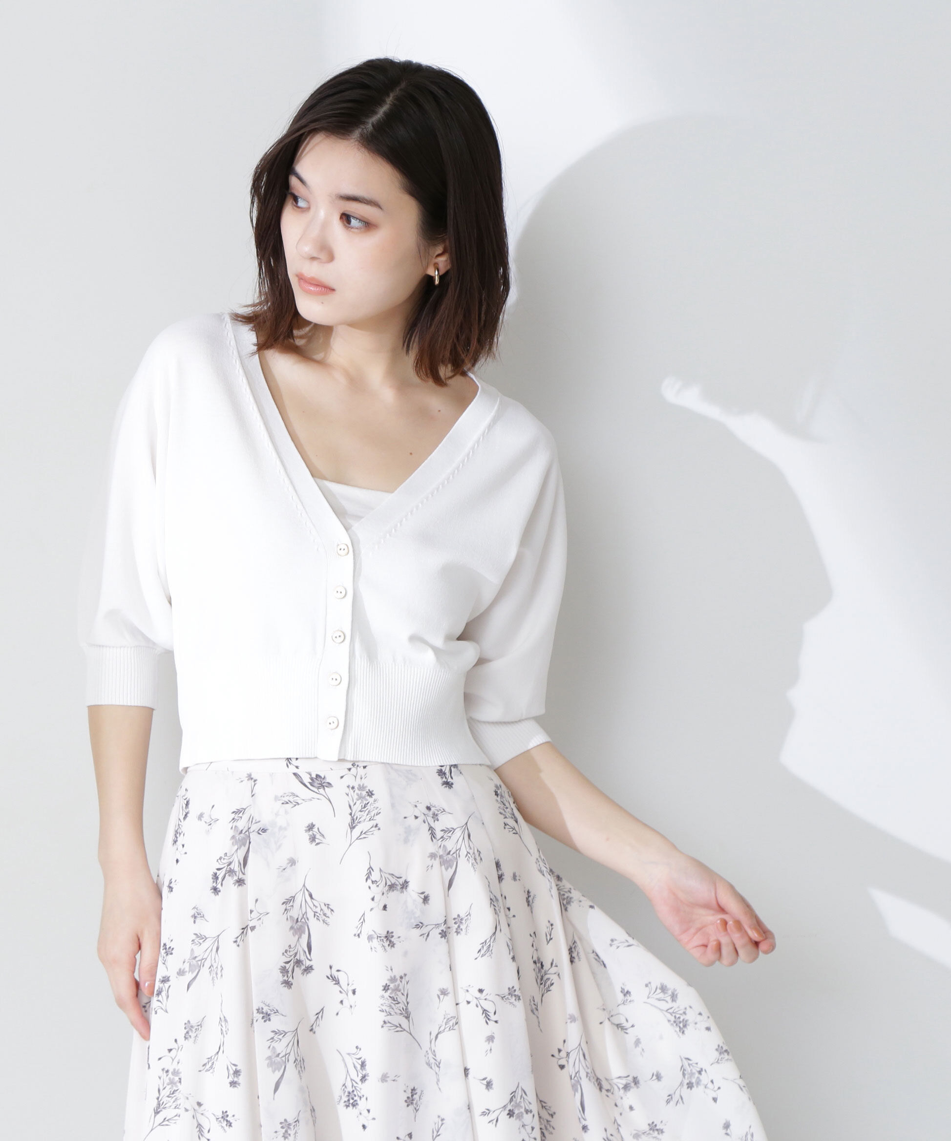  「ドルマンボレロカーディガン」|ニット・セーター|オフ1