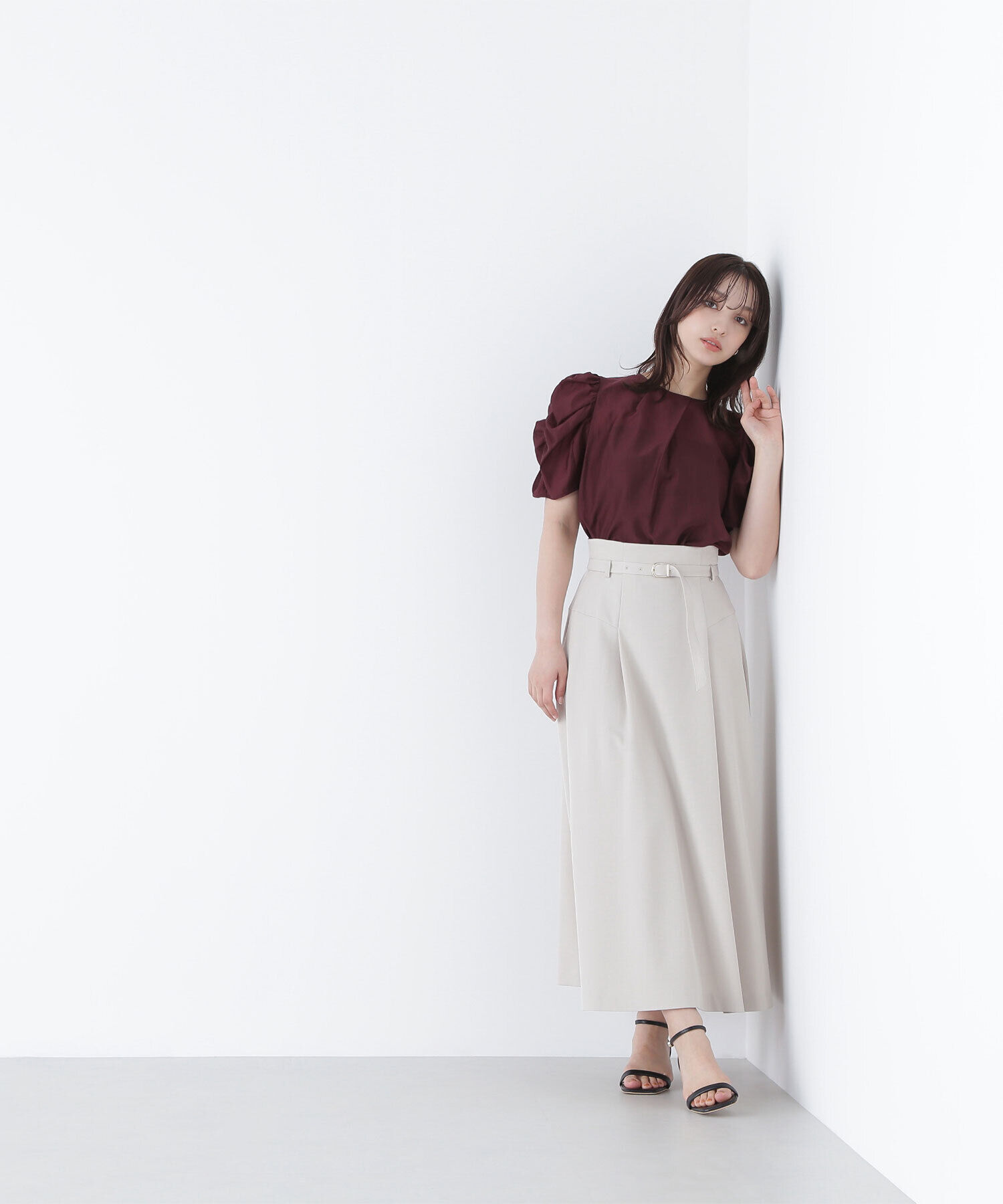  「ギャザースリーブシアーブラウス」|シャツ・ブラウス|