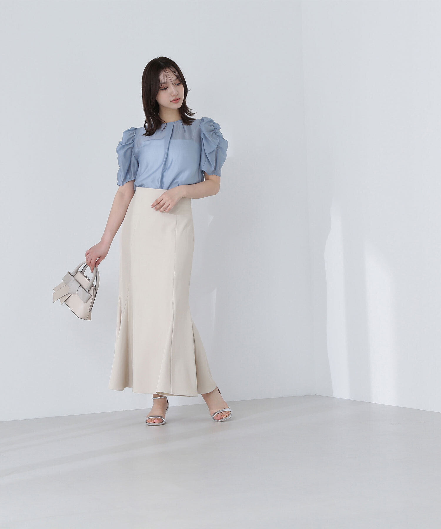  「ギャザースリーブシアーブラウス」|シャツ・ブラウス|