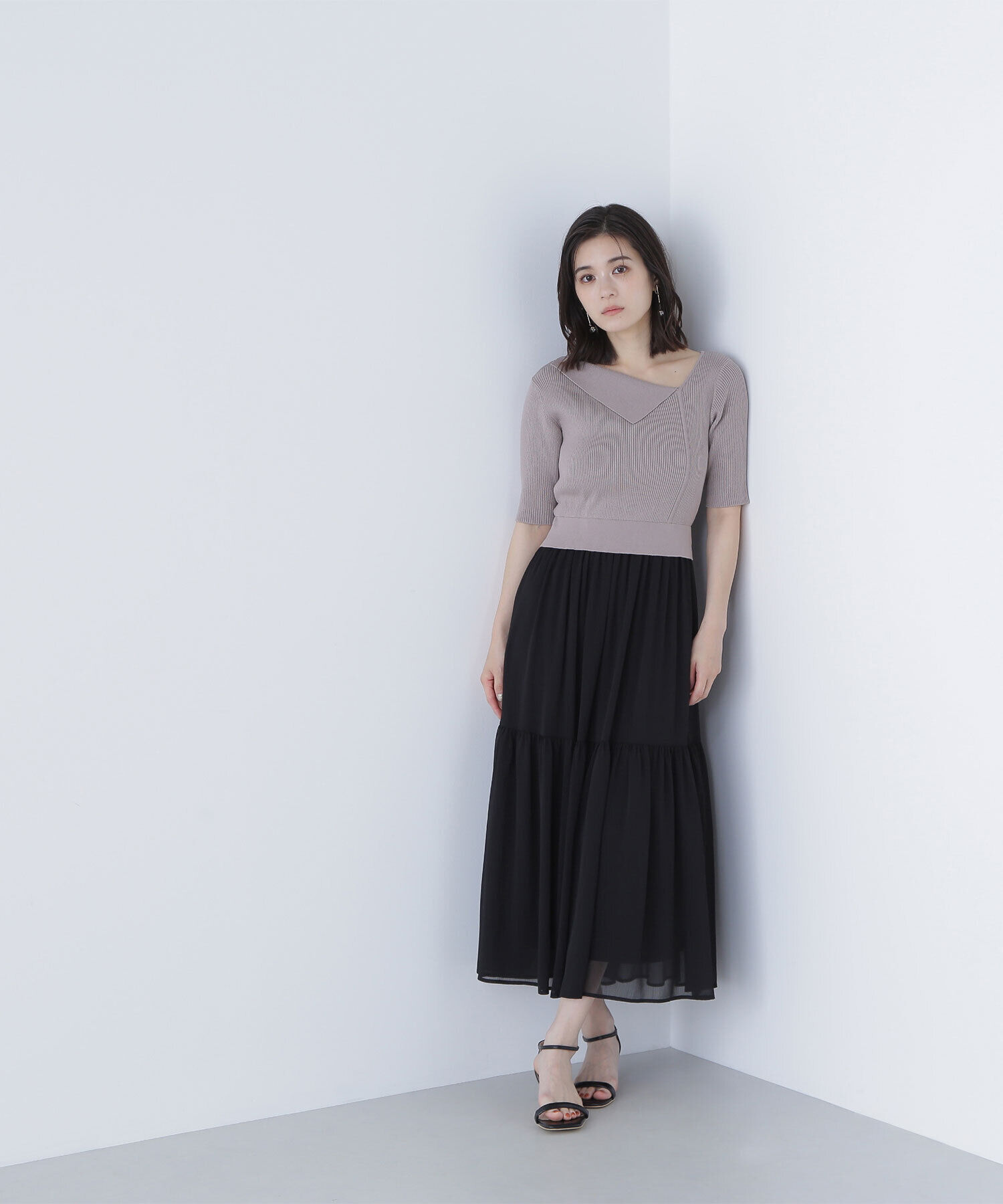  「アシメカラードッキングワンピース」|ワンピース|