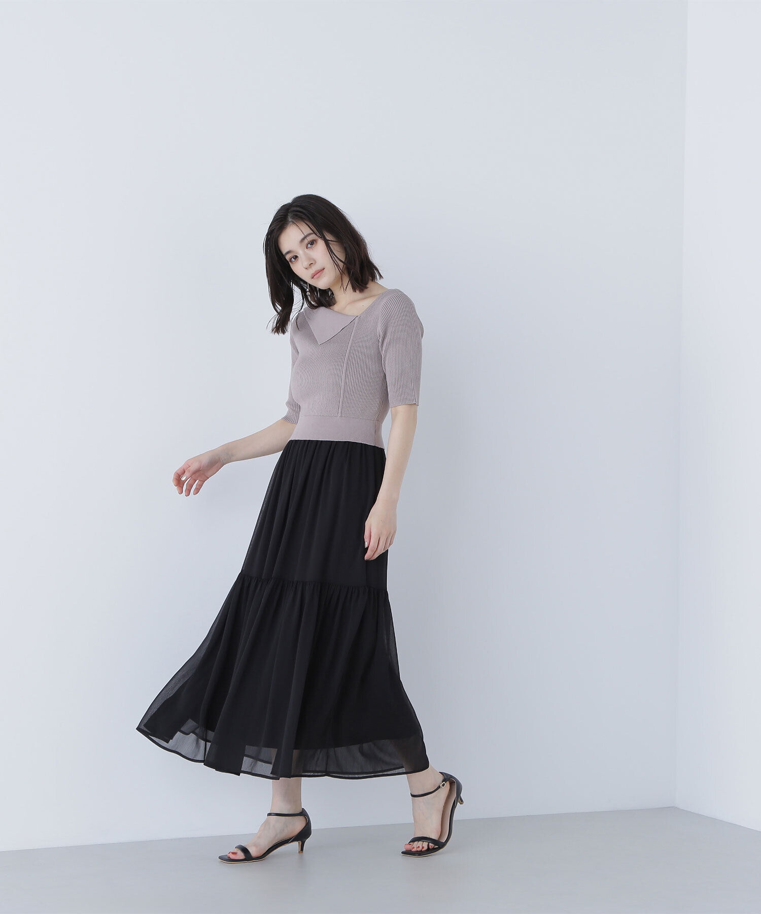  「アシメカラードッキングワンピース」|ワンピース|