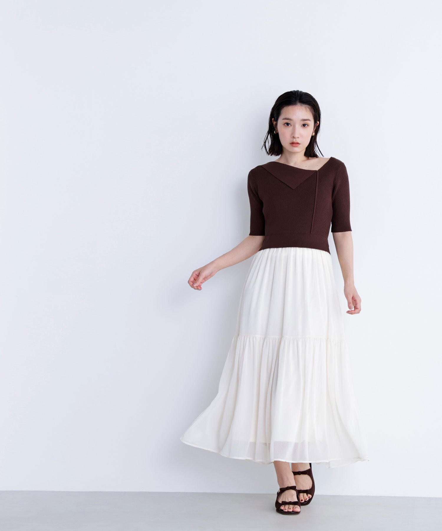  「アシメカラードッキングワンピース」|ワンピース|