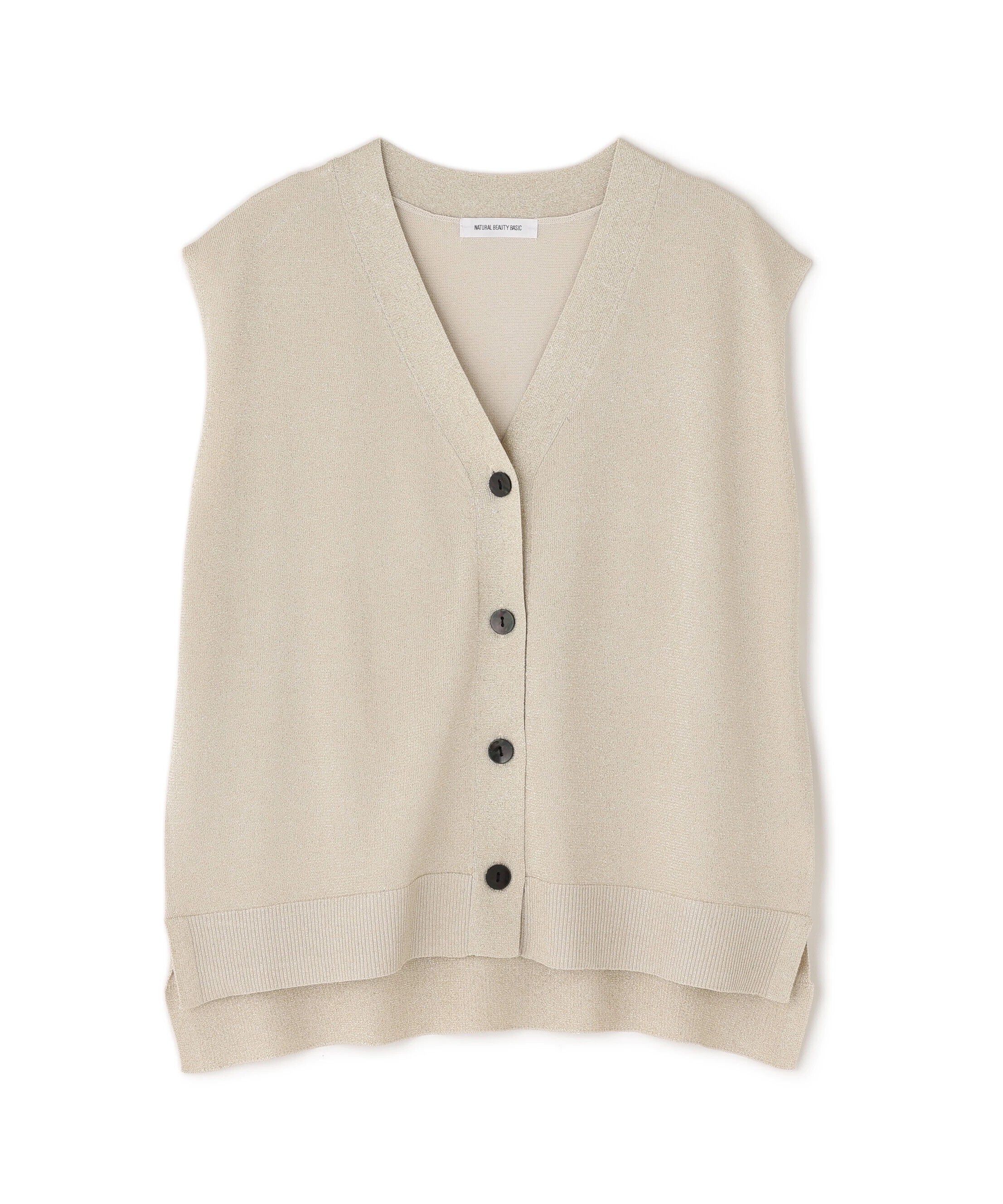  「スパークVネックニットベスト」|ニット・セーター|