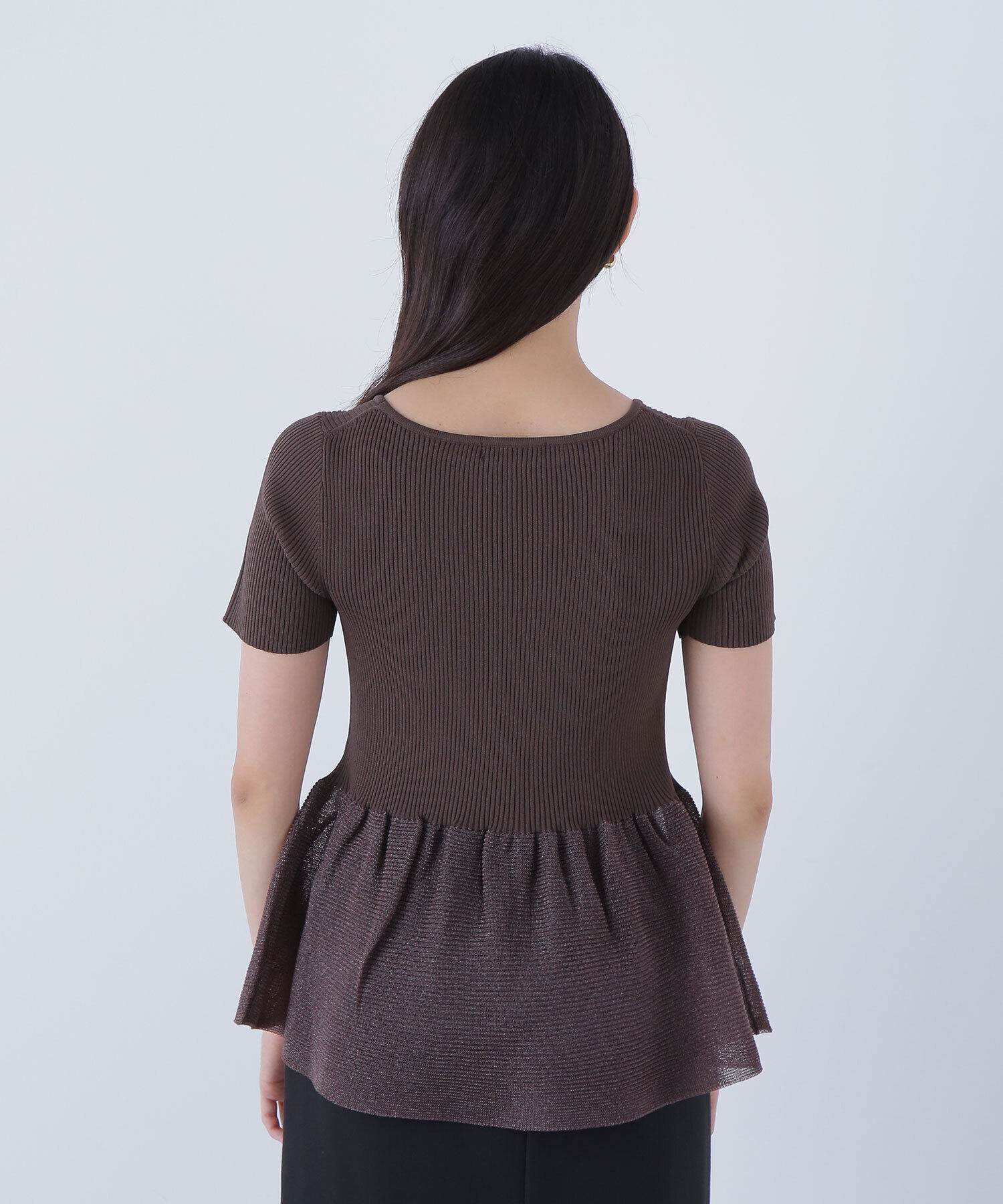  「シアーペプラムフォルムニット」|ニット・セーター|