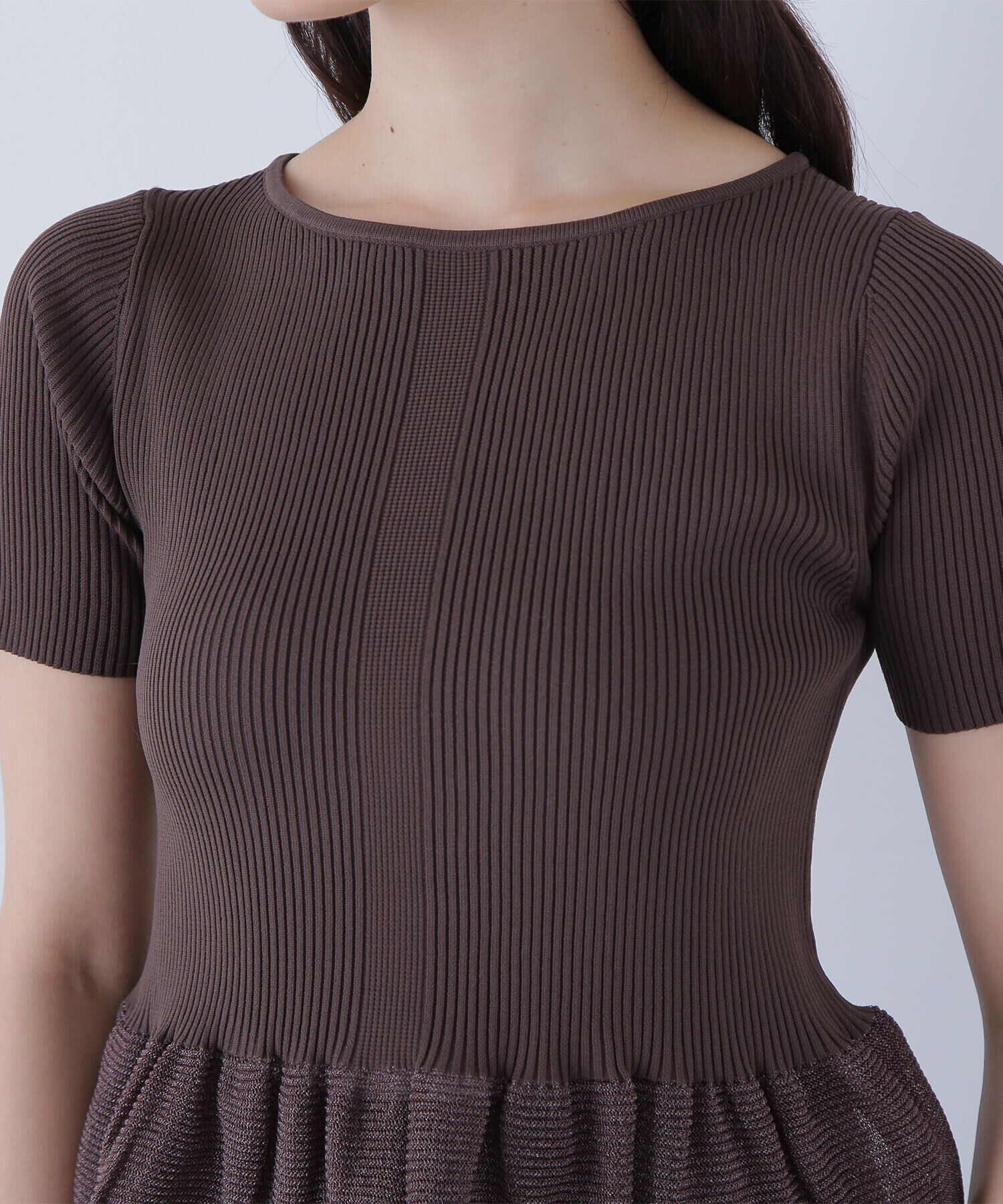  「シアーペプラムフォルムニット」|ニット・セーター|