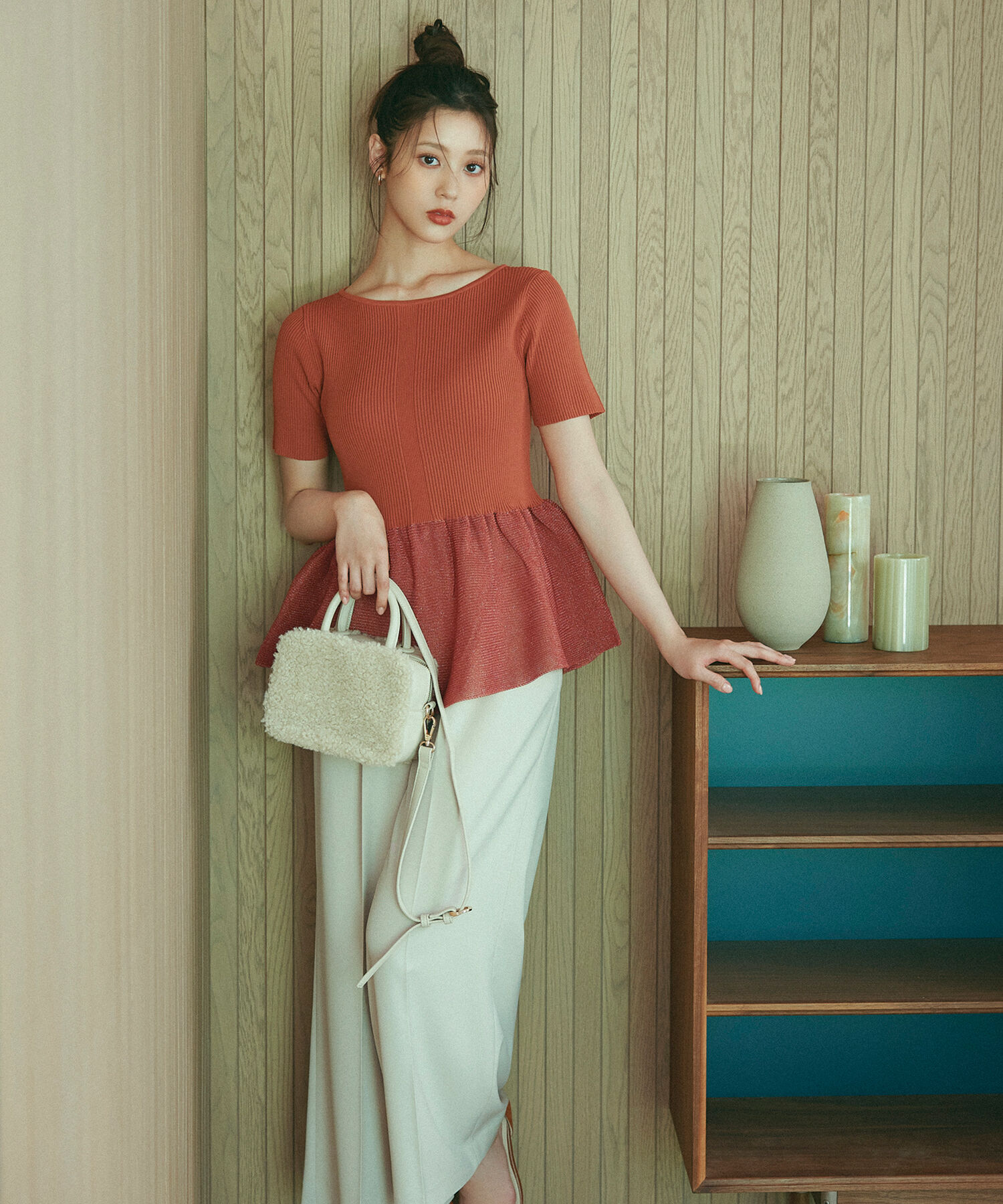  「シアーペプラムフォルムニット」|ニット・セーター|