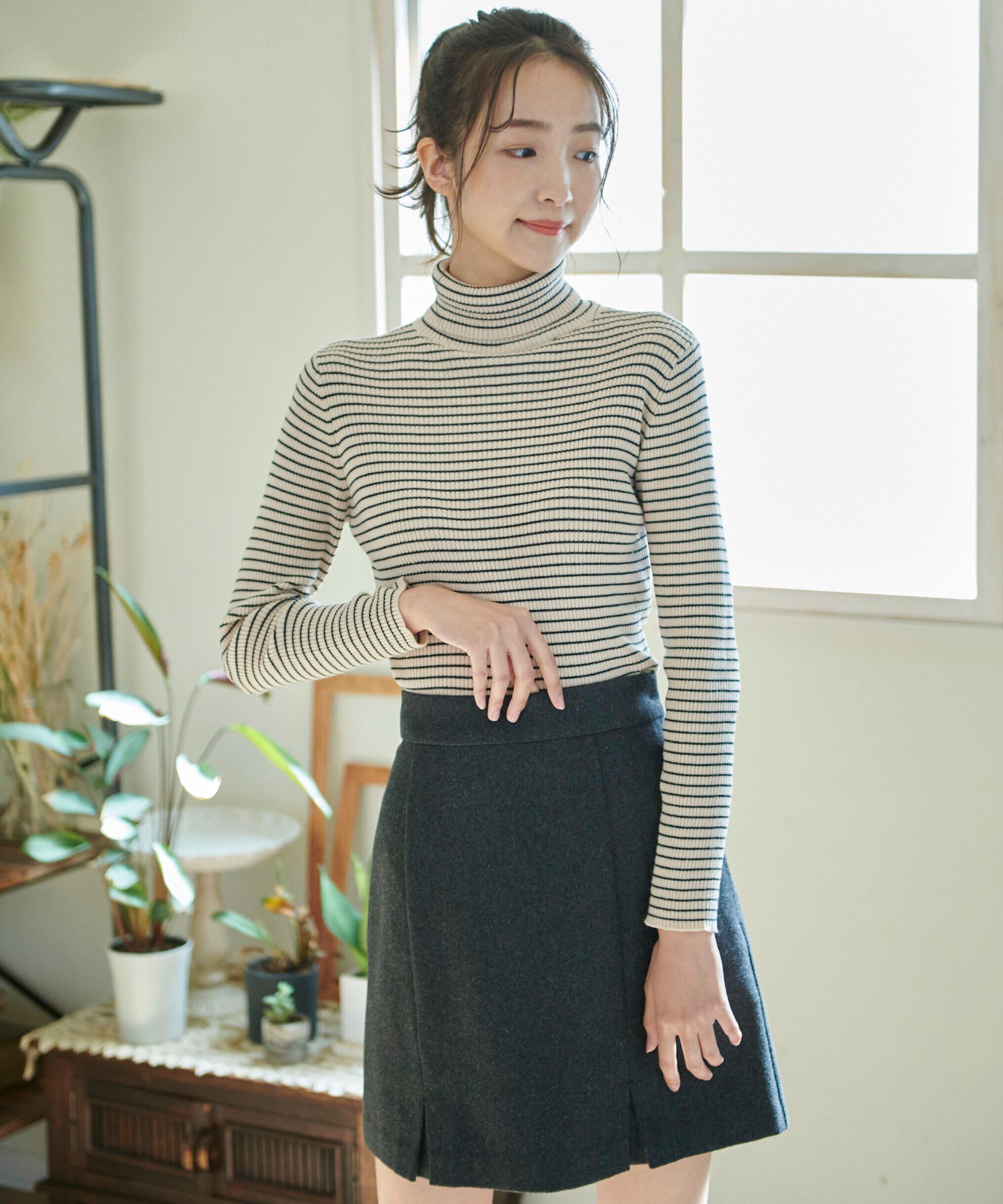  「裾プリーツミニスカート」|スカート|