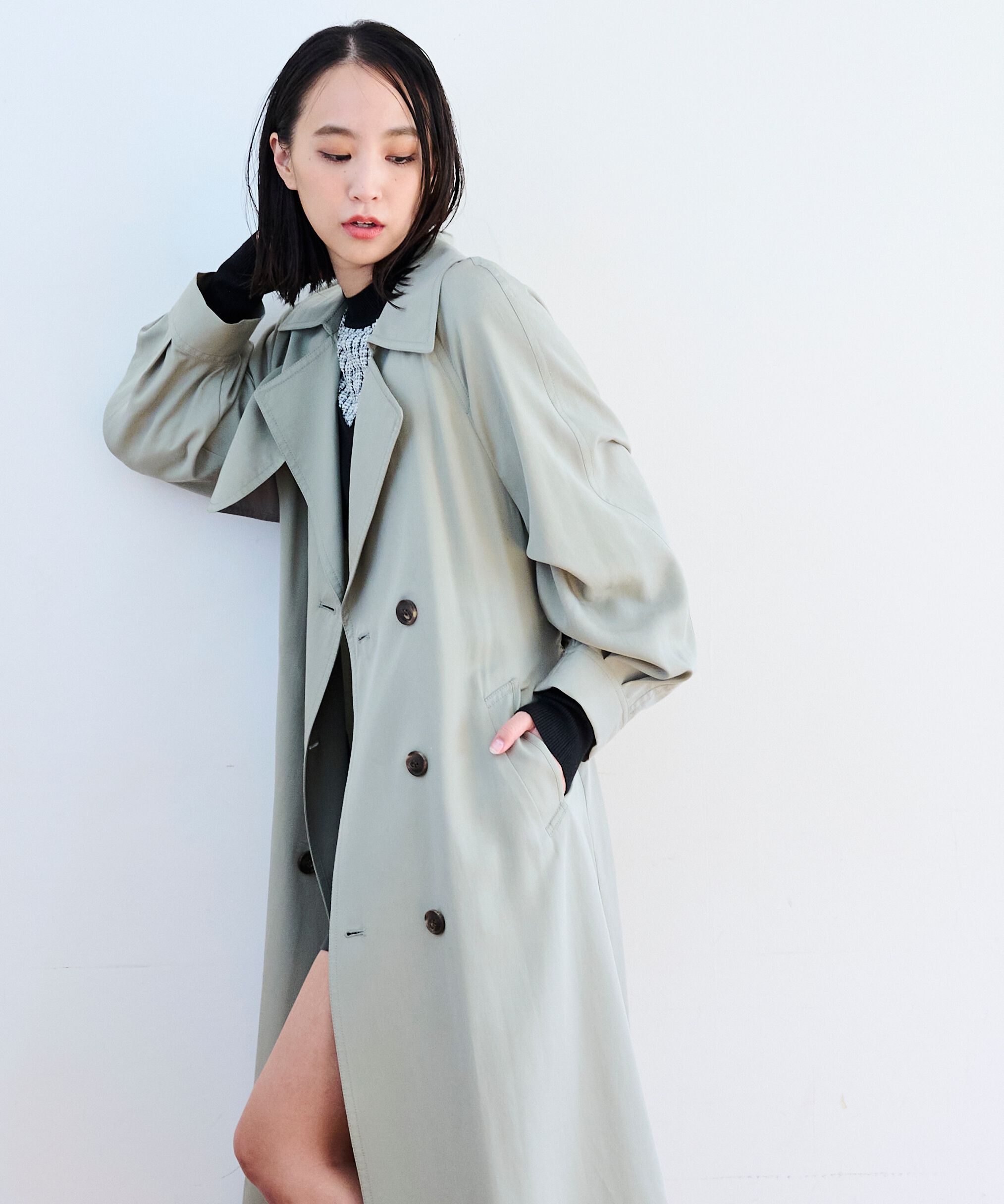  「[低身長サイズ/Sシリーズ]ルーズテロンチコート」|その他|