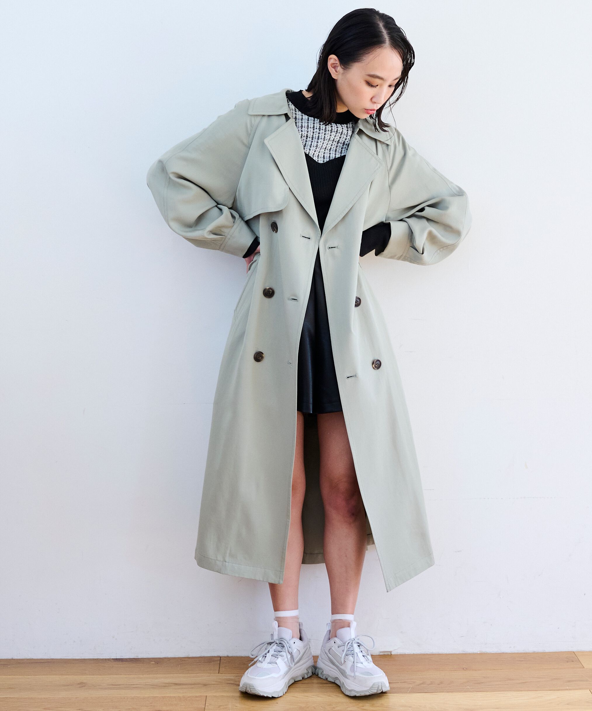  「[低身長サイズ/Sシリーズ]ルーズテロンチコート」|その他|