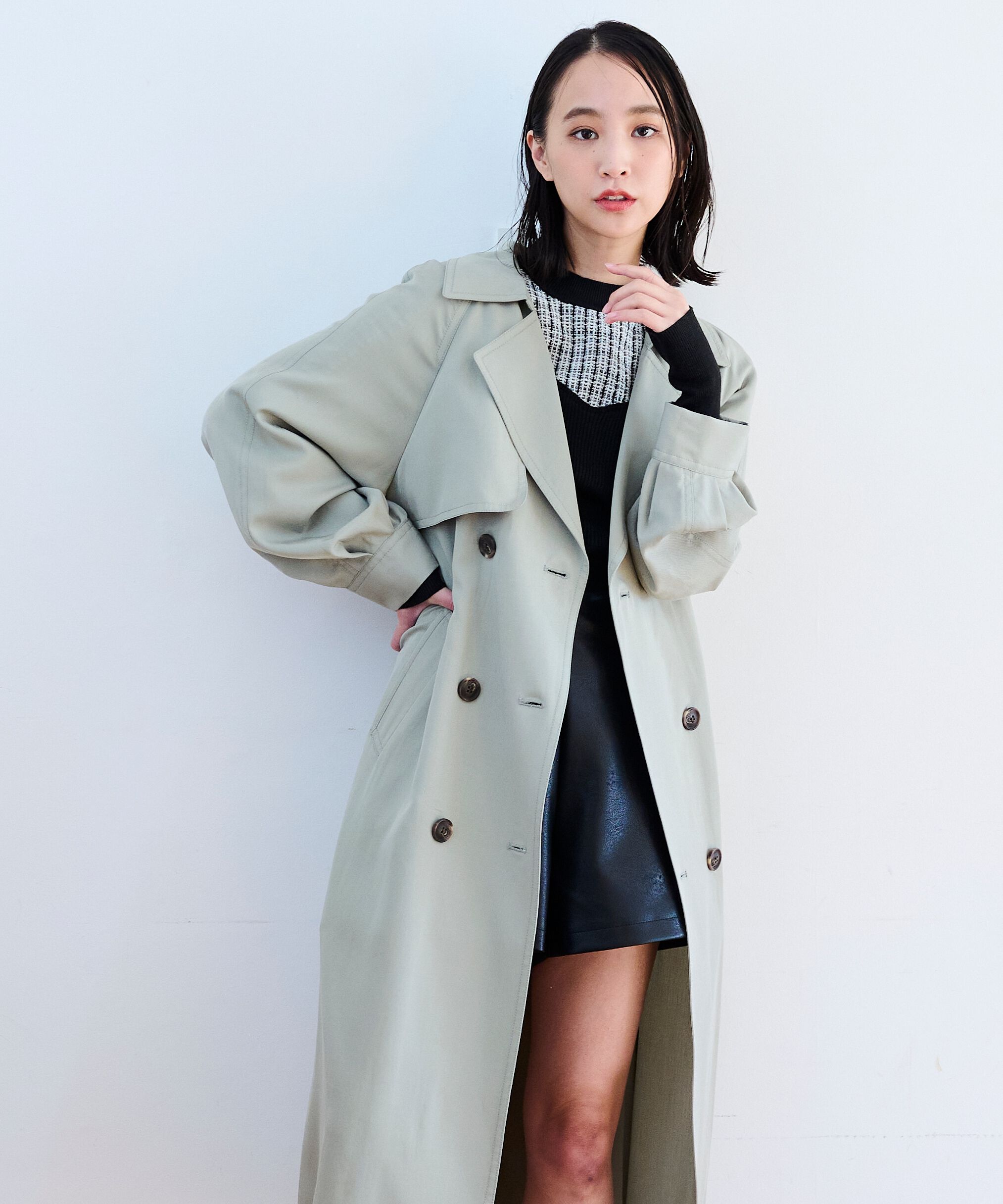  「[低身長サイズ/Sシリーズ]ルーズテロンチコート」|その他|