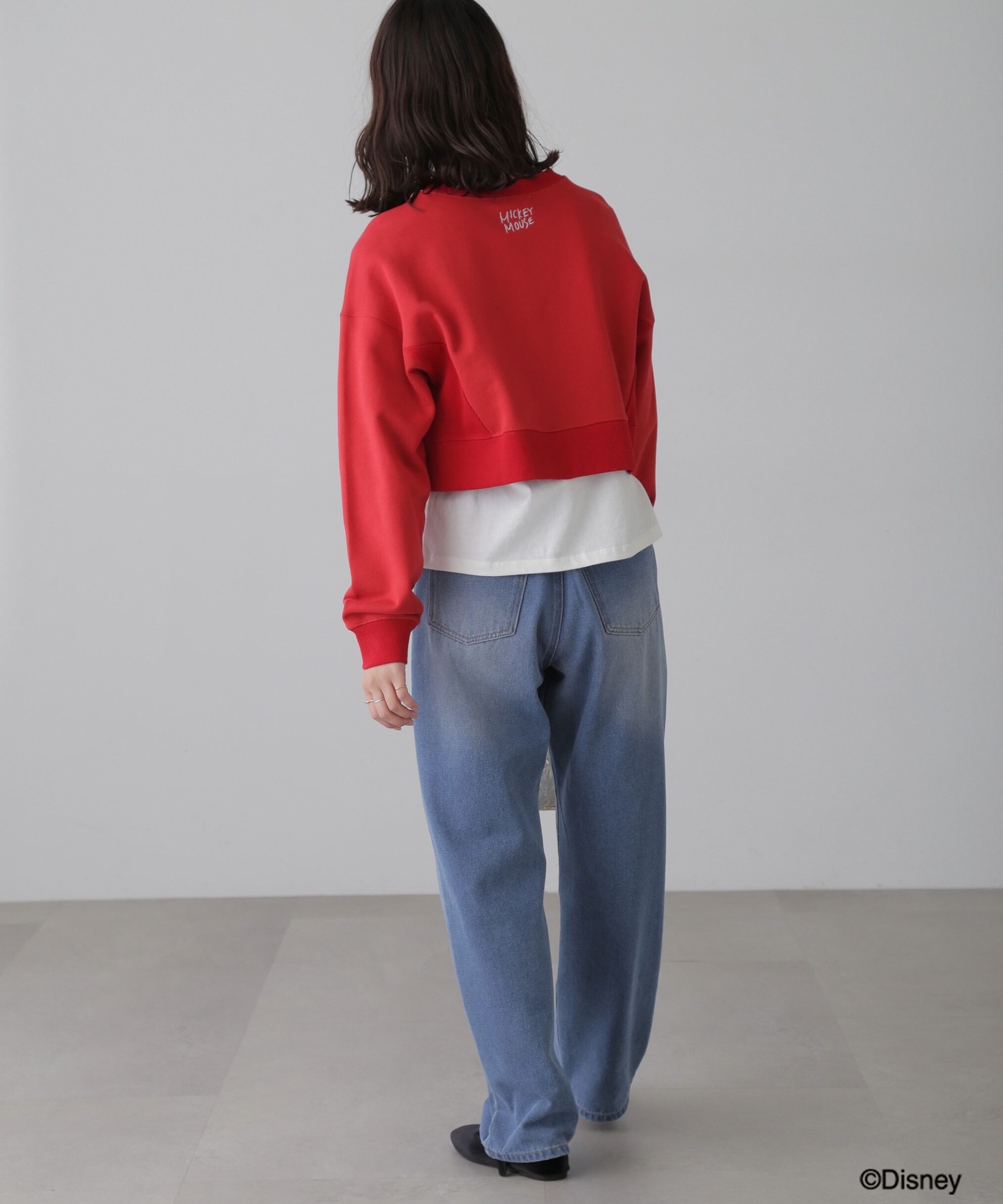  「〈ディズニーコレクション〉ショート丈スウェット」|Tシャツ・カットソー|