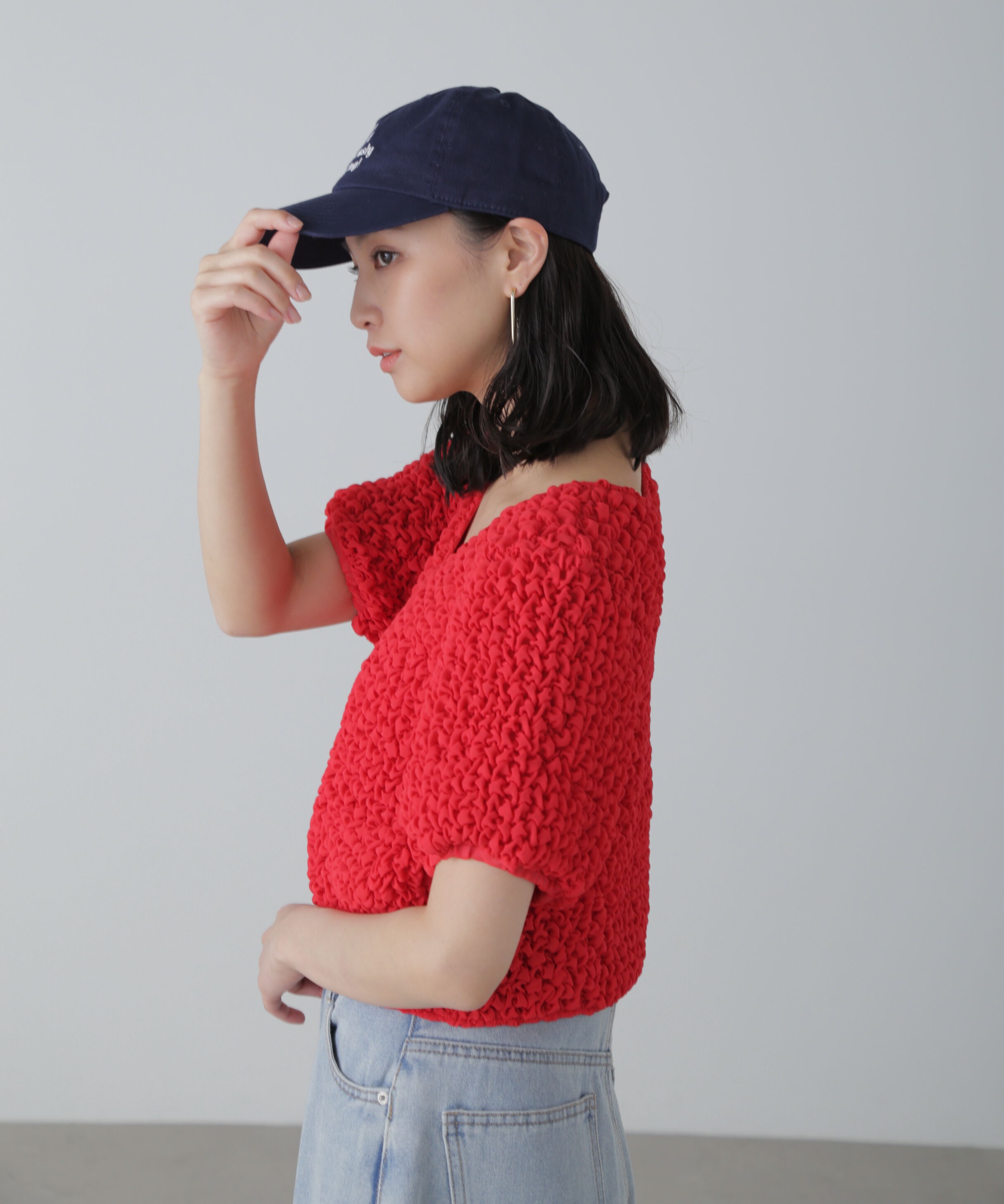  「前後2wayポコポコクロップドブラウス」|シャツ・ブラウス|