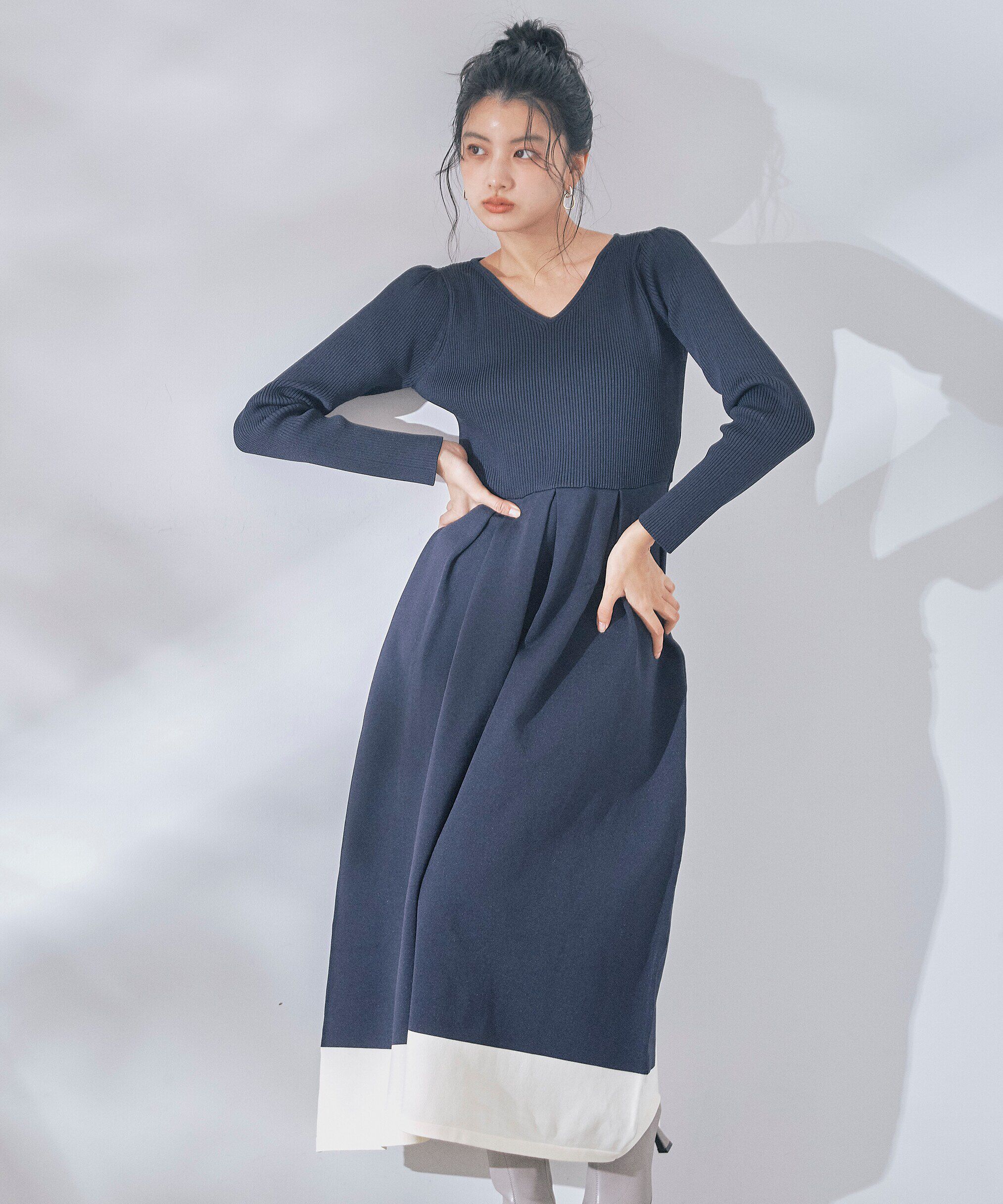 PROPORTION BODY DRESSING「バックリボンニットワンピース」|ワンピース|