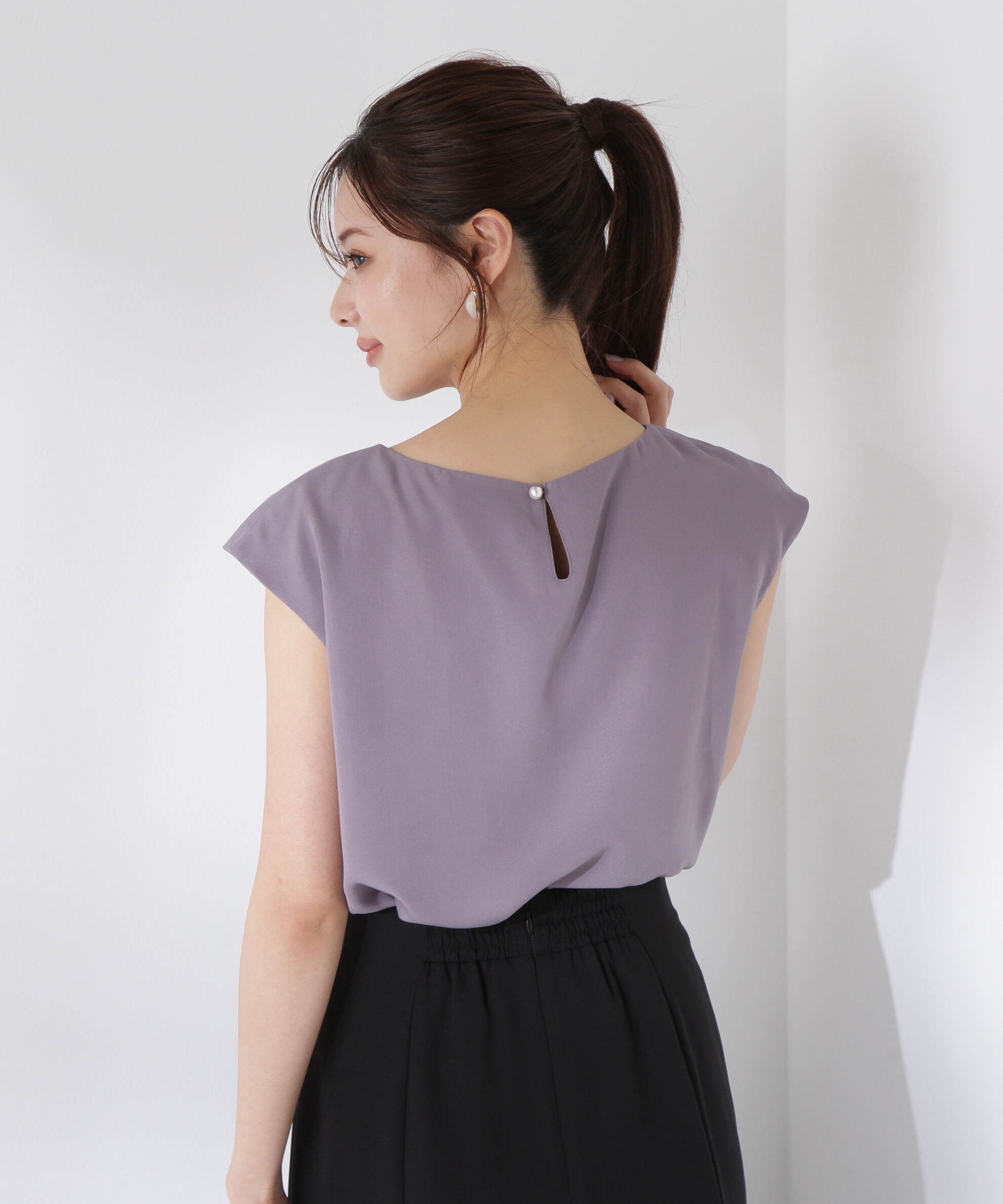 PROPORTION BODY DRESSING「ニュアンスネックフレンチスリーブブラウス」|シャツ・ブラウス|