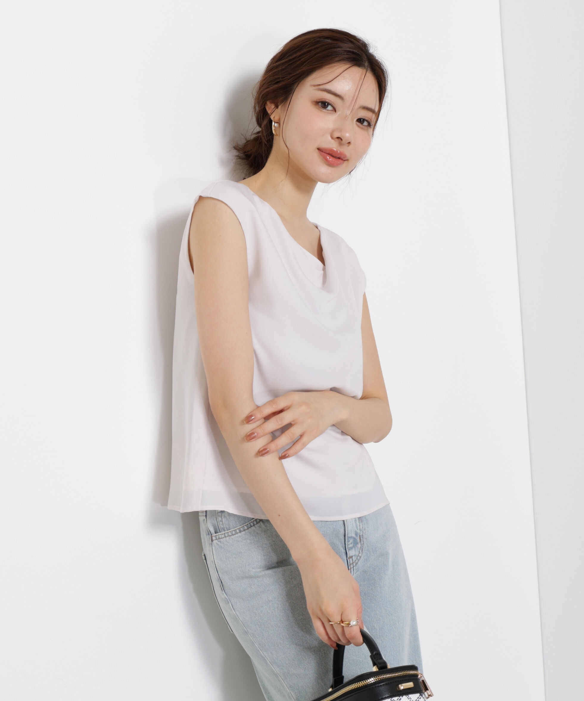 PROPORTION BODY DRESSING「ニュアンスネックフレンチスリーブブラウス」|シャツ・ブラウス|