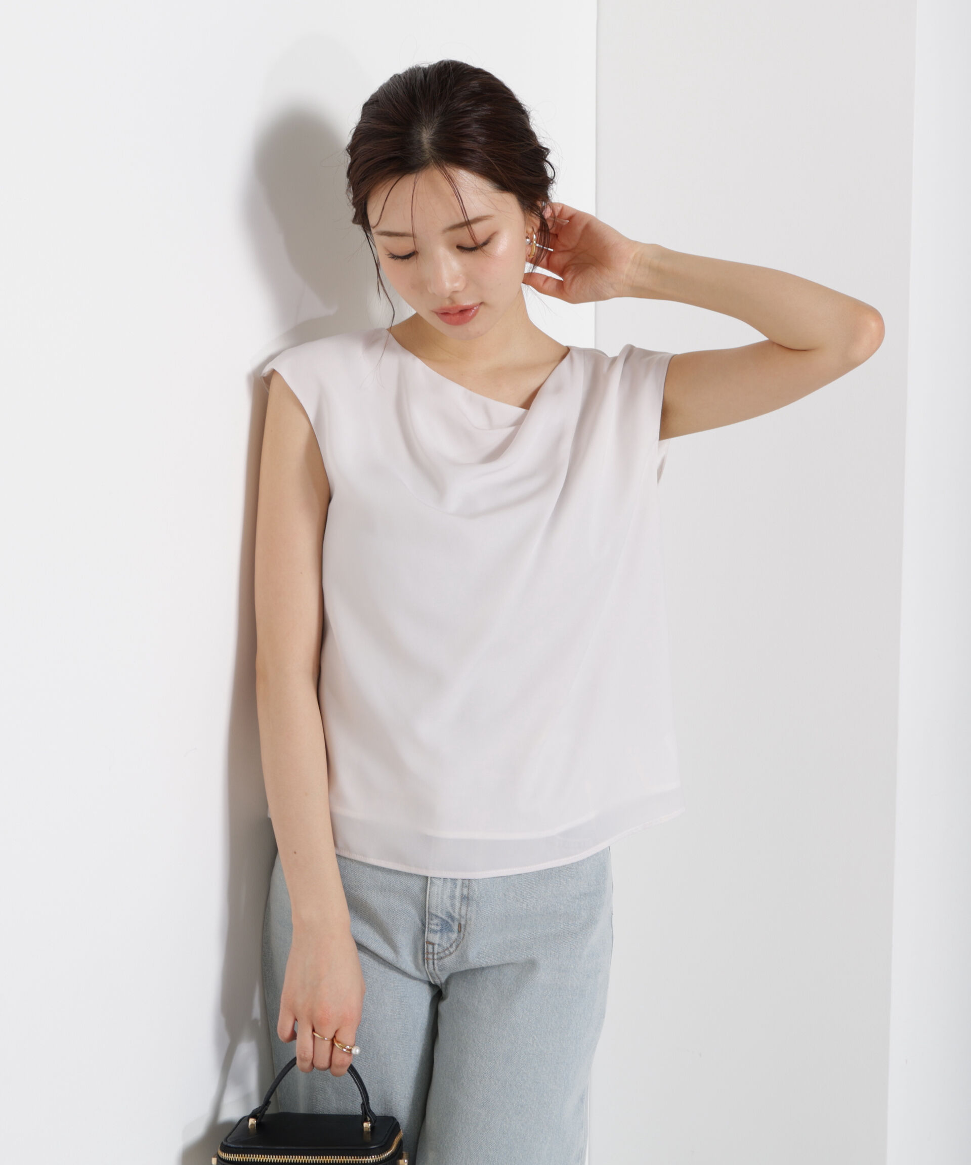 PROPORTION BODY DRESSING「ニュアンスネックフレンチスリーブブラウス」|シャツ・ブラウス|