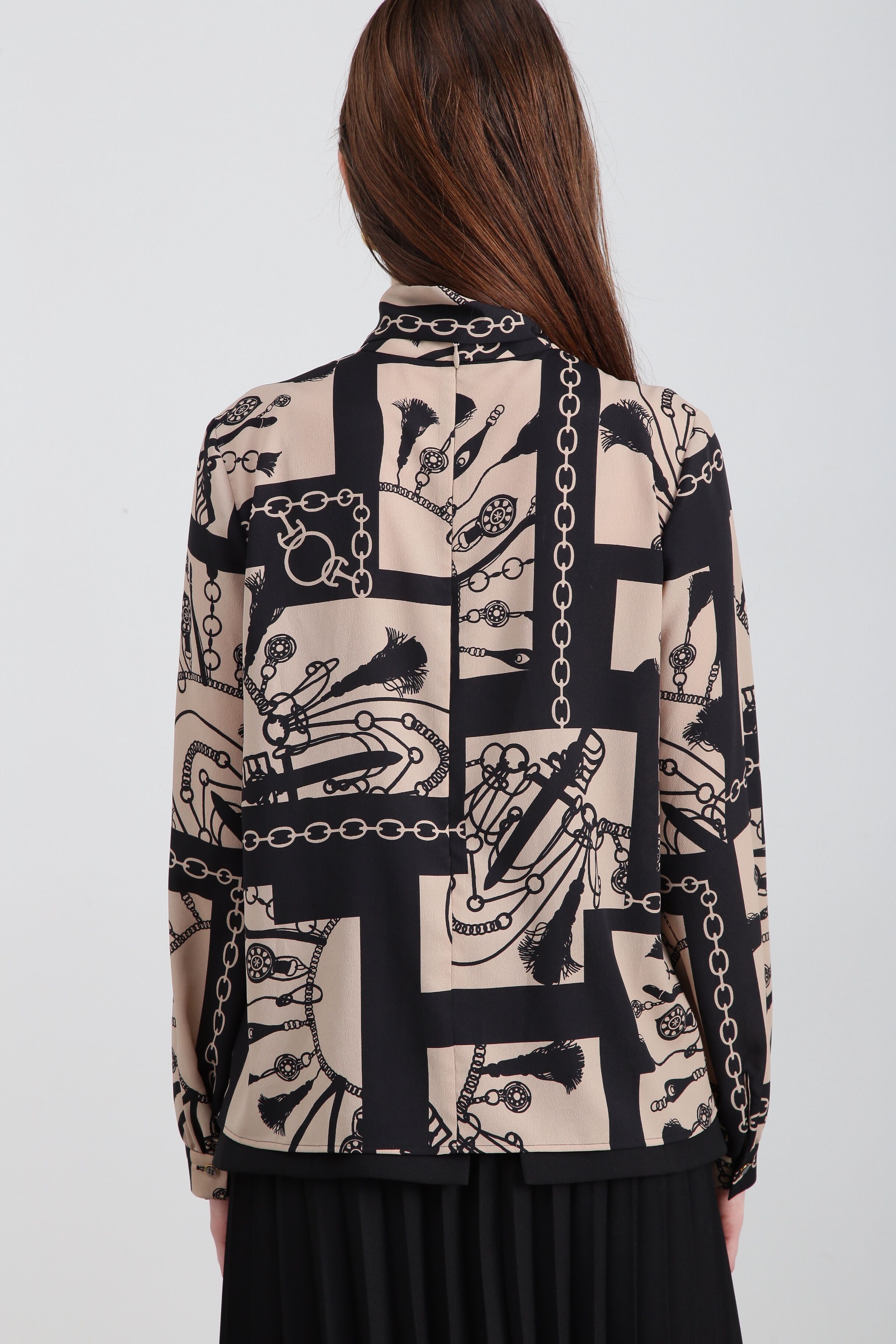  「◆コントラストプリントブラウス」|シャツ・ブラウス|