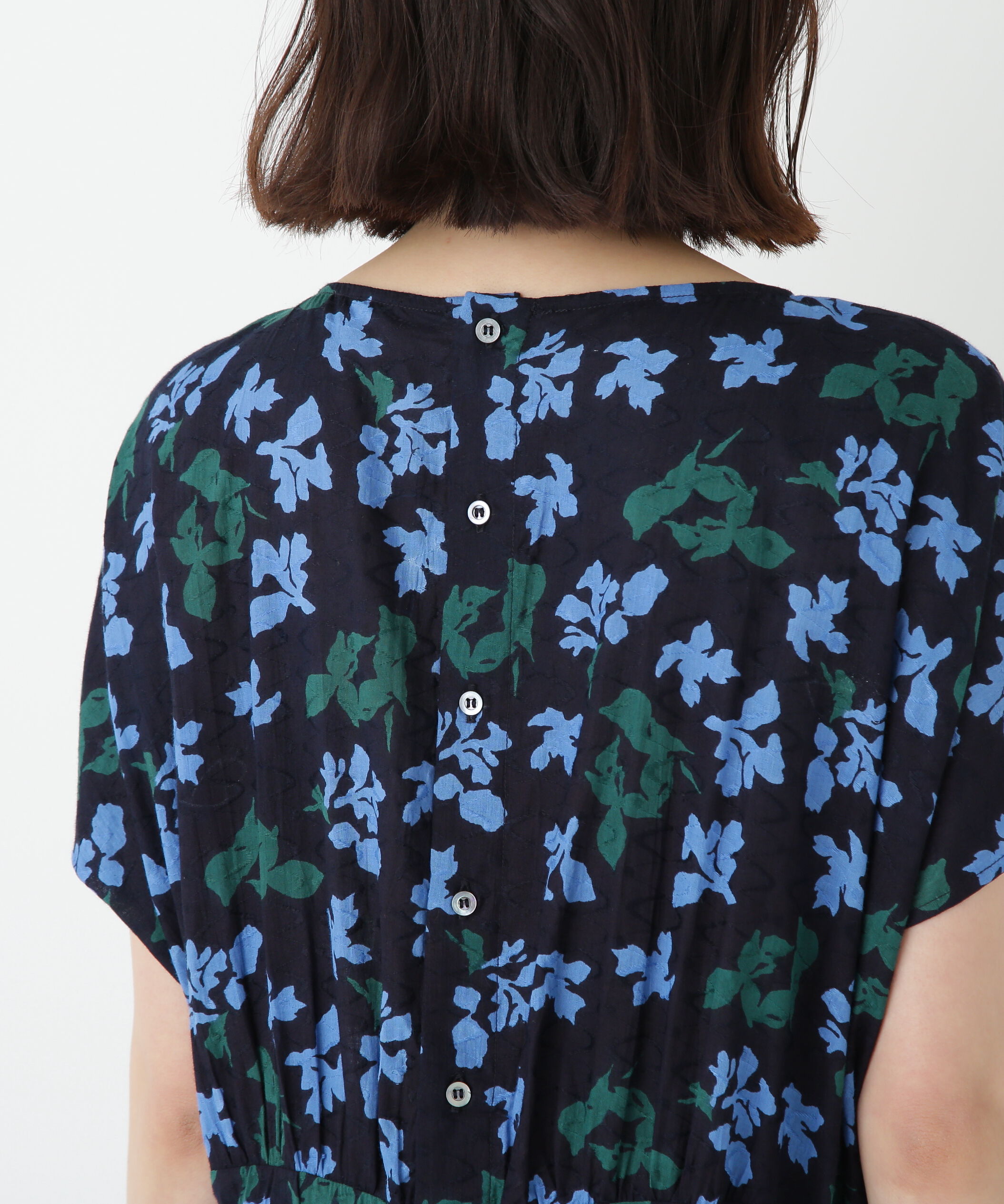  「◆インドドビーリーフプリントフレンチドルマンスリーブワンピース」|ワンピース|