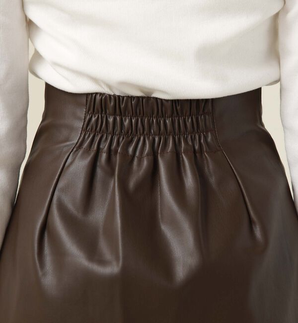 archives「フロントＺＩＰ合皮ミニスカート」|スカート|