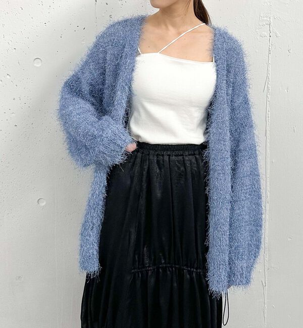 archives「ライトフェザーミドルニットカーディガン」|カーディガン|BLUE