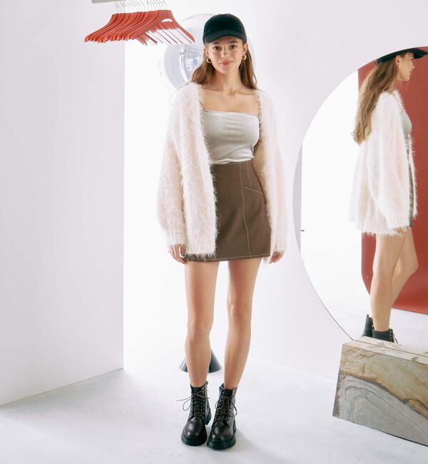 archives「ライトフェザーミドルニットカーディガン」|カーディガン|