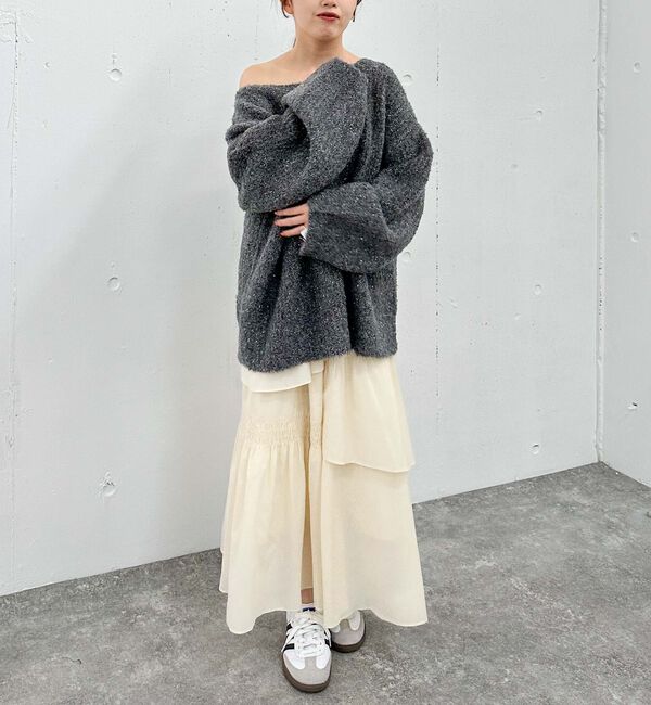 archives「マットサテンシャーリングティアードスカート」|スカート|