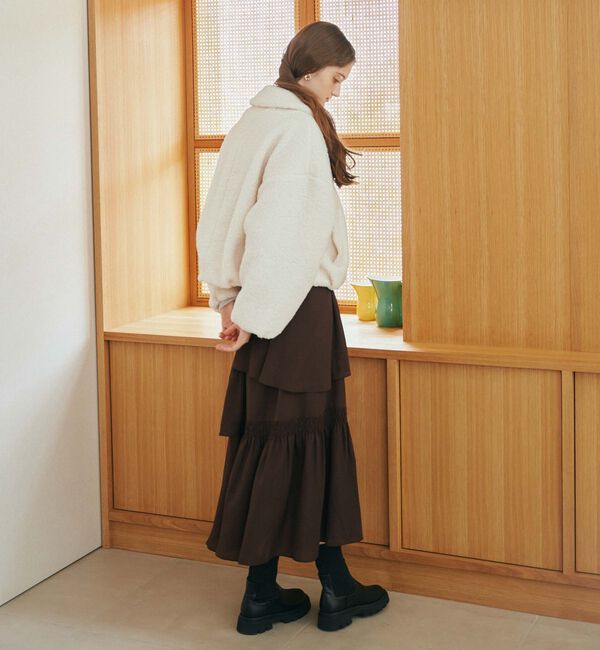 archives「マットサテンシャーリングティアードスカート」|スカート|