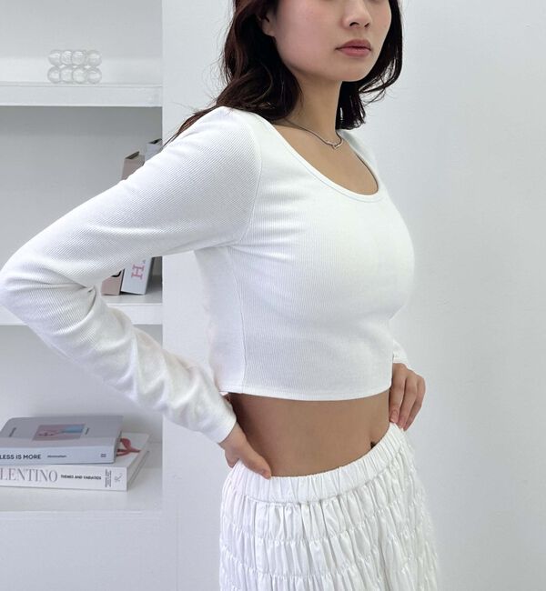 archives「カップ付クロップドテレコＴＯＰＳ／」|Tシャツ・カットソー|