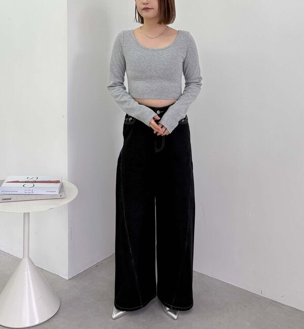 archives「カップ付クロップドテレコＴＯＰＳ／」|Tシャツ・カットソー|