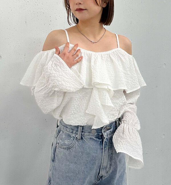 archives「フリルオフショルブラウス」|シャツ・ブラウス|