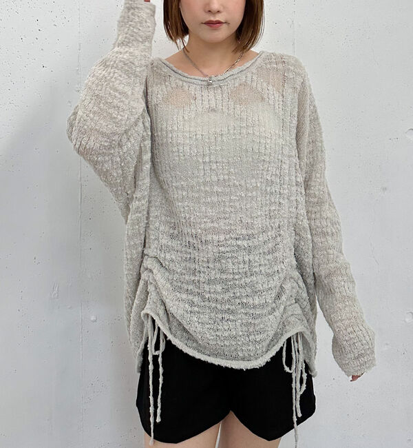 archives「ドロストスラブニットプルオーバー」|ニット・セーター|GRAY