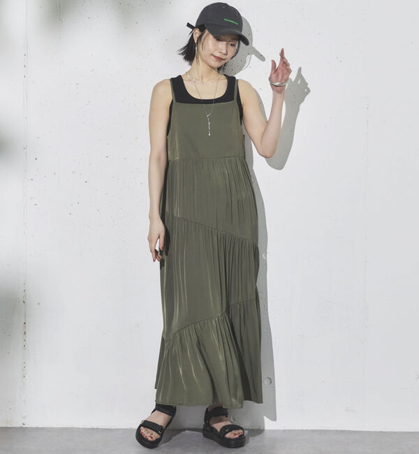 Doux archives「アシメティアードキャミワンピ」|ワンピース|