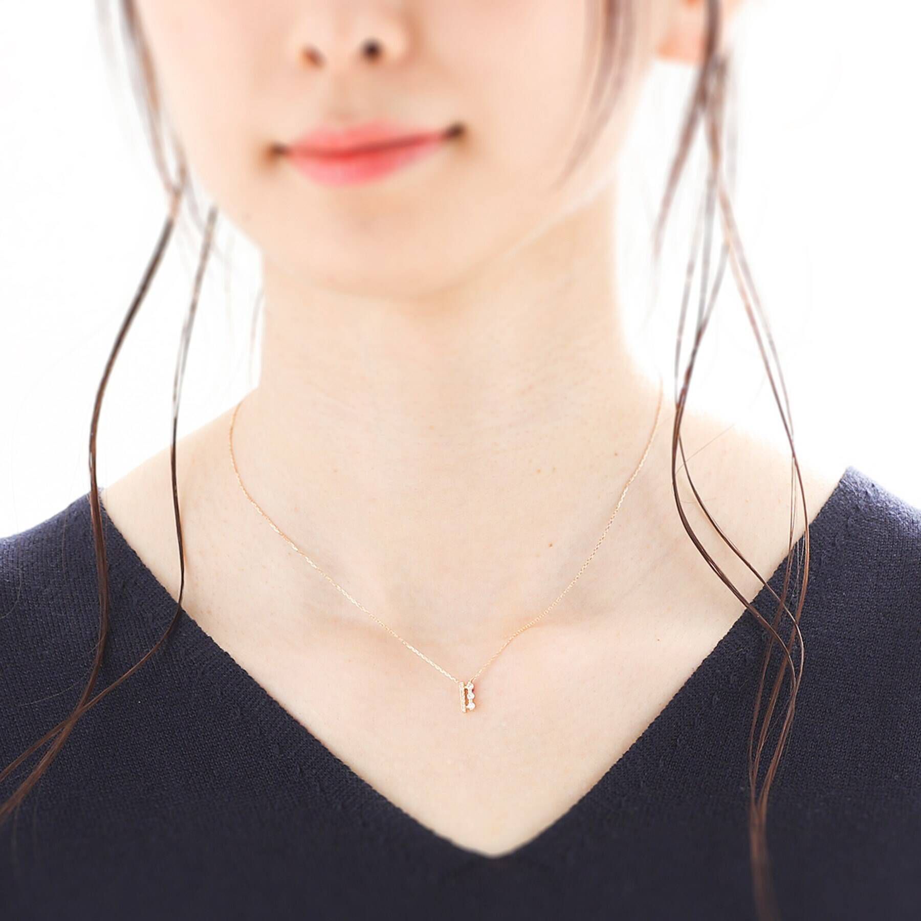 COCOSHNIK「K18ダイヤモンド パラレルセッティング ネックレス大」|ネックレス|