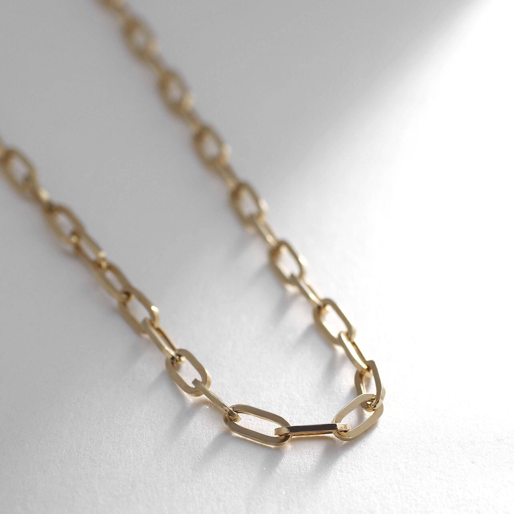 COCOSHNIK「K18中空プリムケーブルチェーン ネックレスM」|ネックレス|